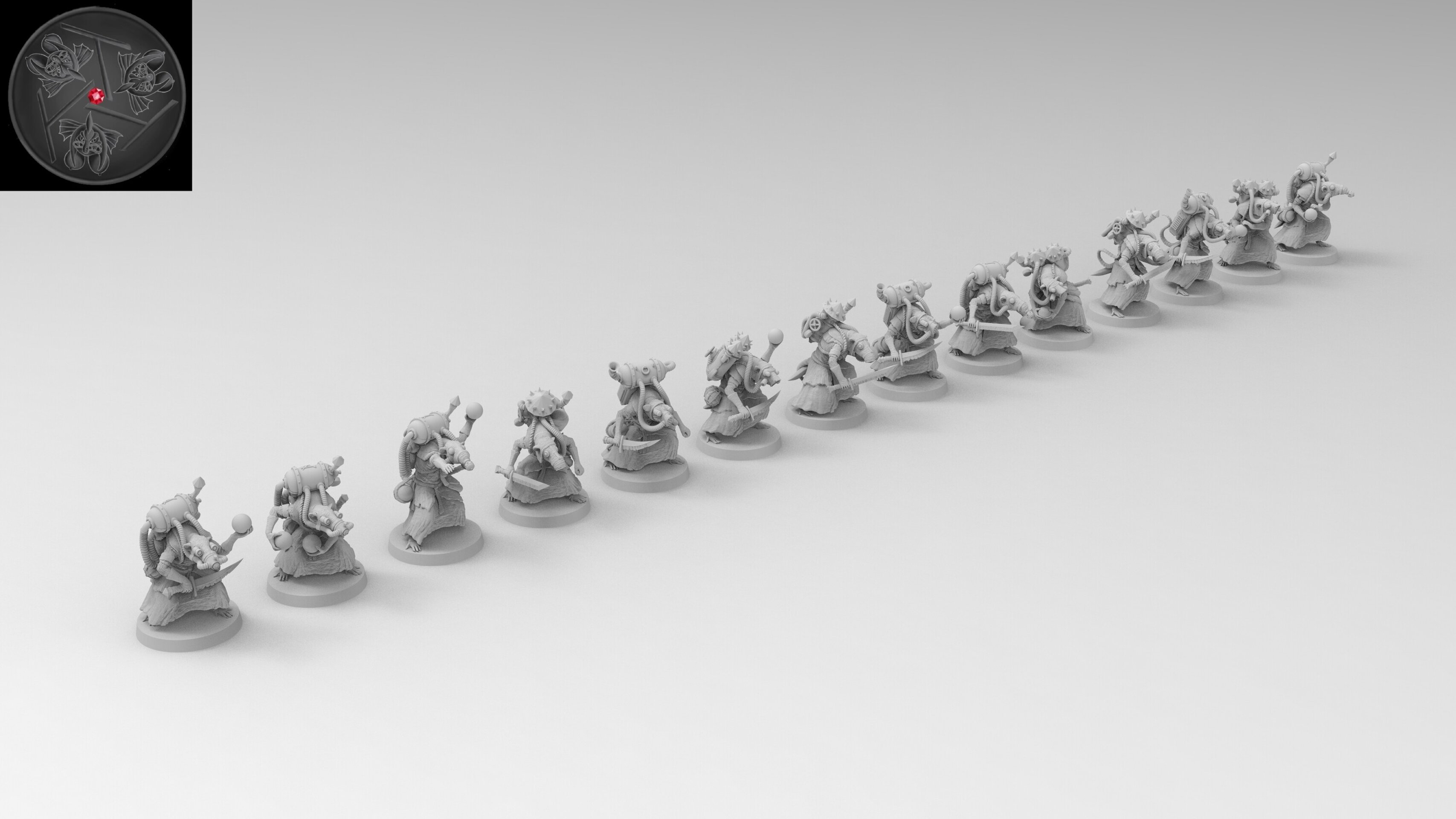 Poisoned Wind Globadiers (emang) skavens - wargames - resin miniatures - 28 mm - 2