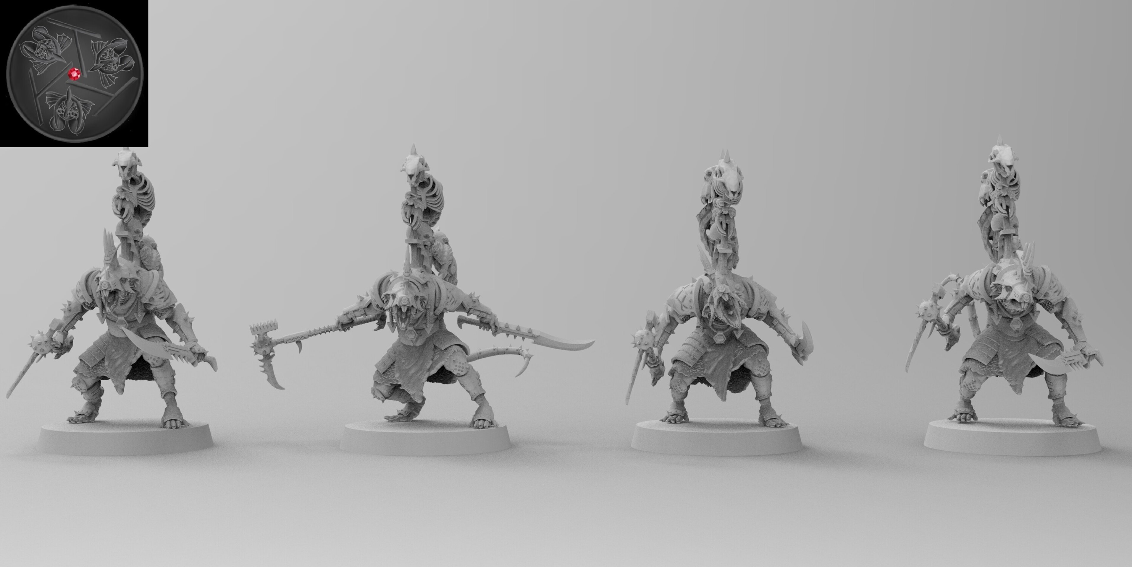 Warlord Character (emang) skavens - wargames - resin miniatures - 28 mm - 3