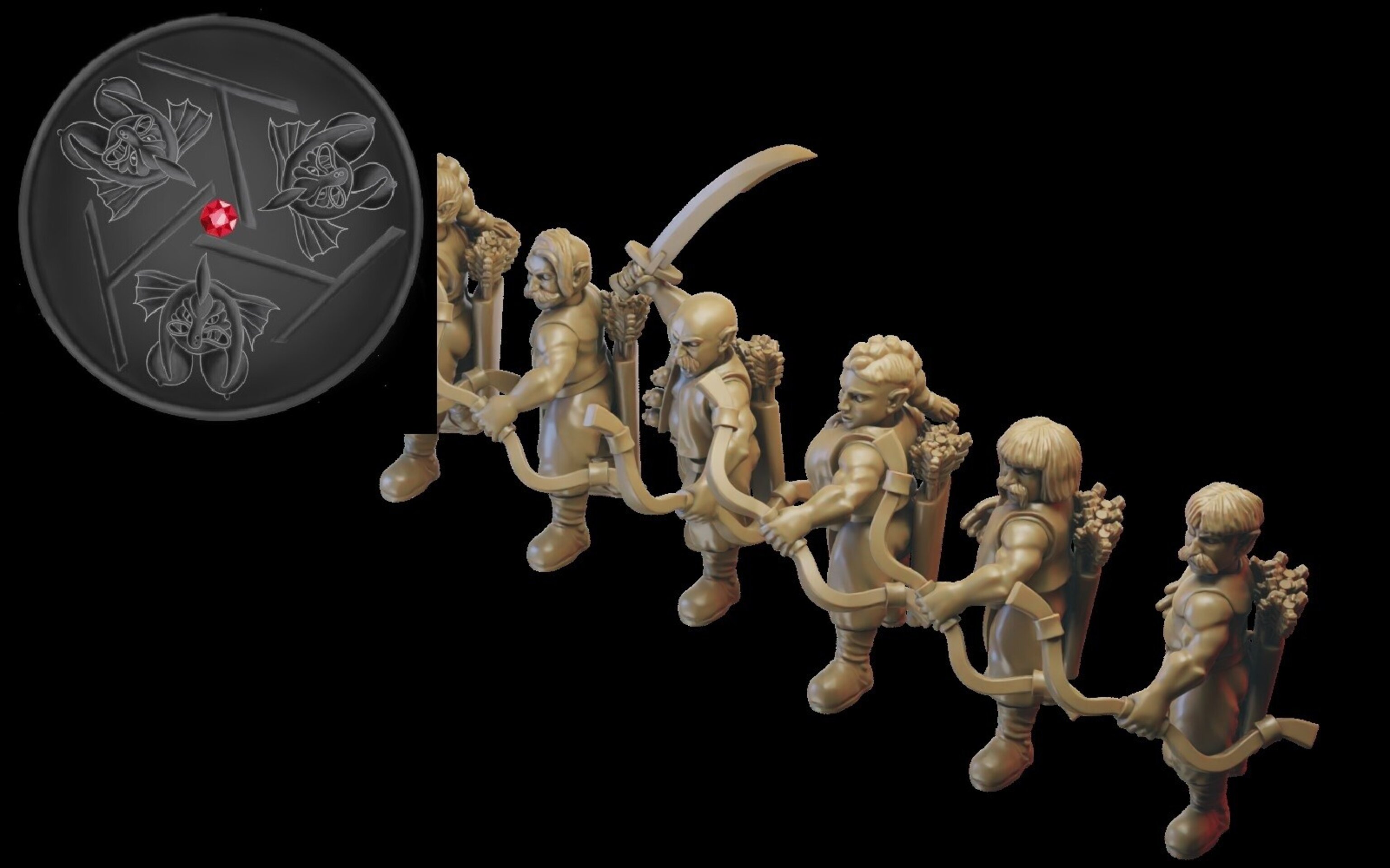 Halfling Archers (ilhadiel) kislev - wargames - resin miniatures - 28 mm - 2