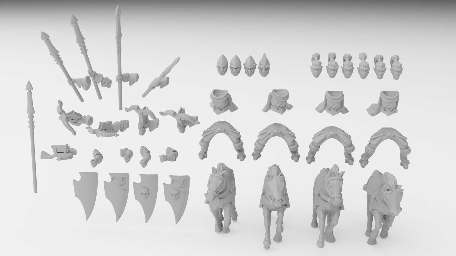 Dark Riders (ilhadiel) dark elves - wargames - resin miniatures - 28 mm - 5