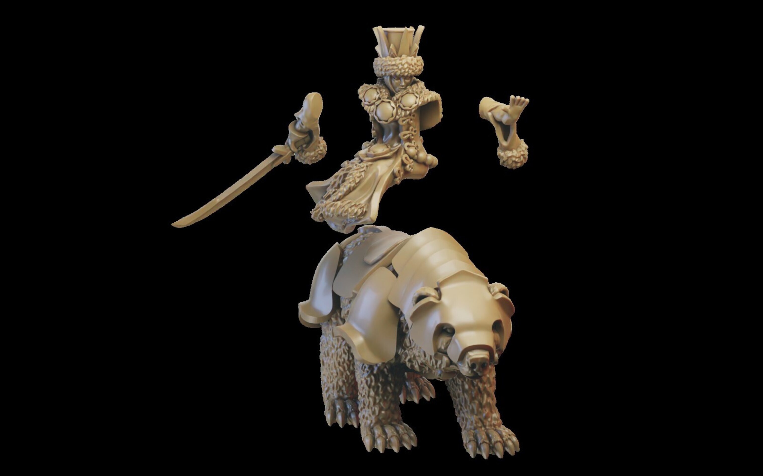 Tzarina Character (ilhadiel) kislev - wargames - resin miniatures - 28 mm - 3