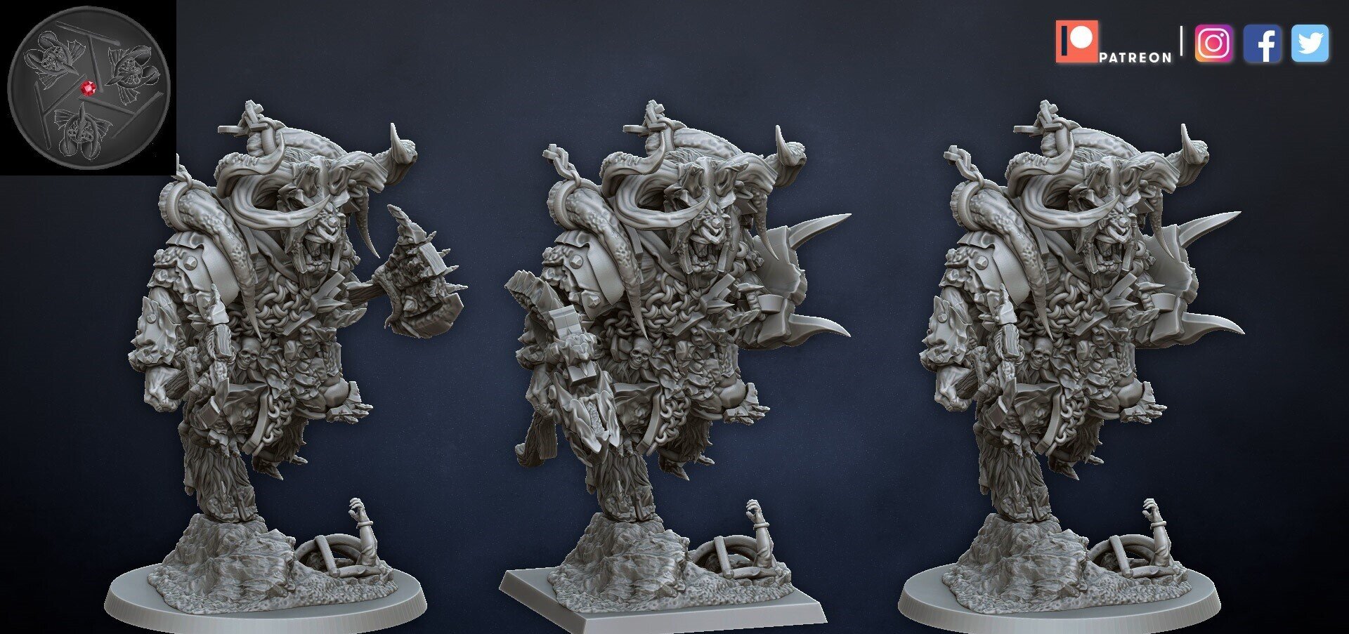 Doombull (dragons lake) beastmen - wargames - resin miniatures - 28 mm - 3