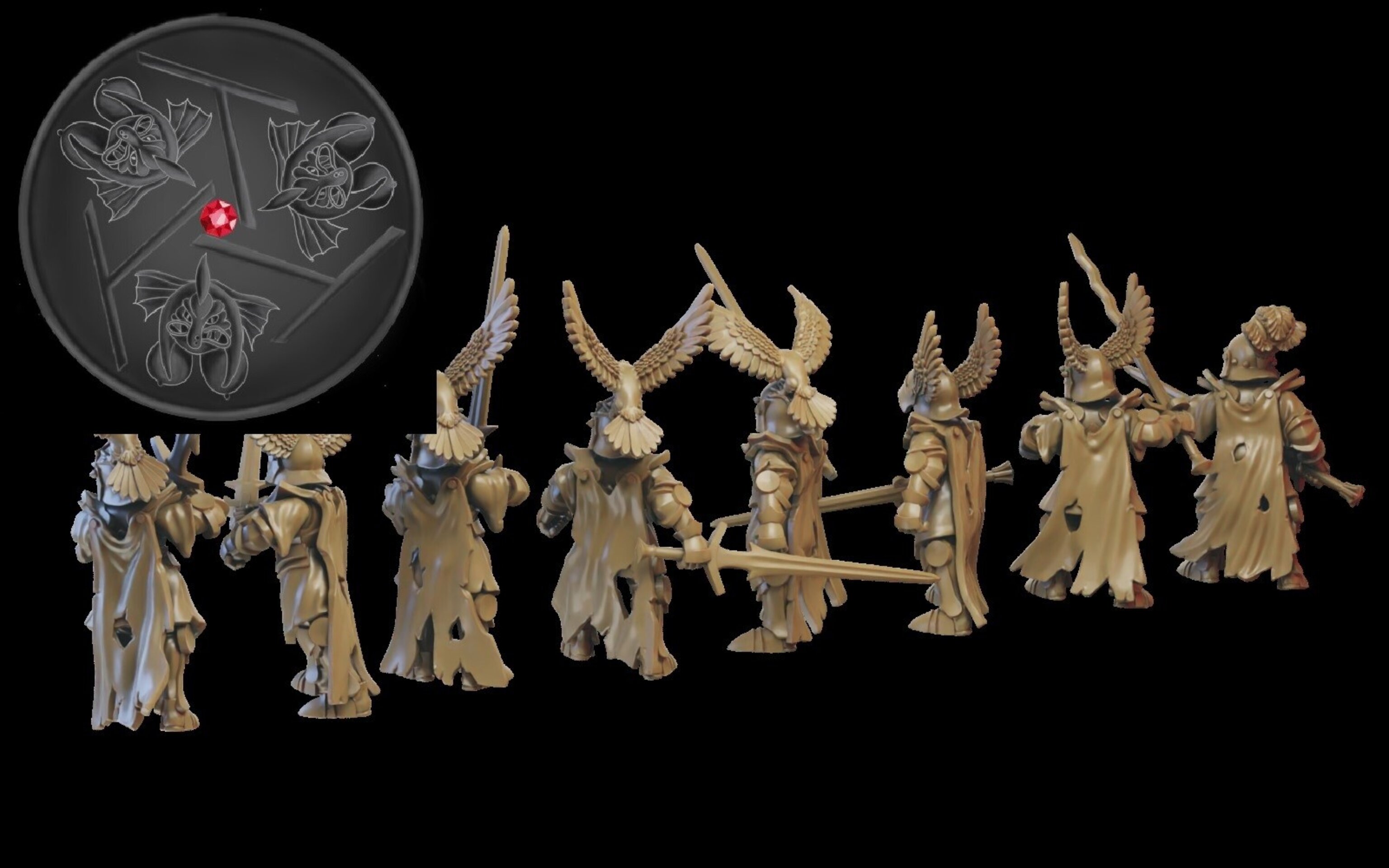 Vampiric Infantry (ilhadiel) vampire counts - resin miniatures - 28 mm - 3