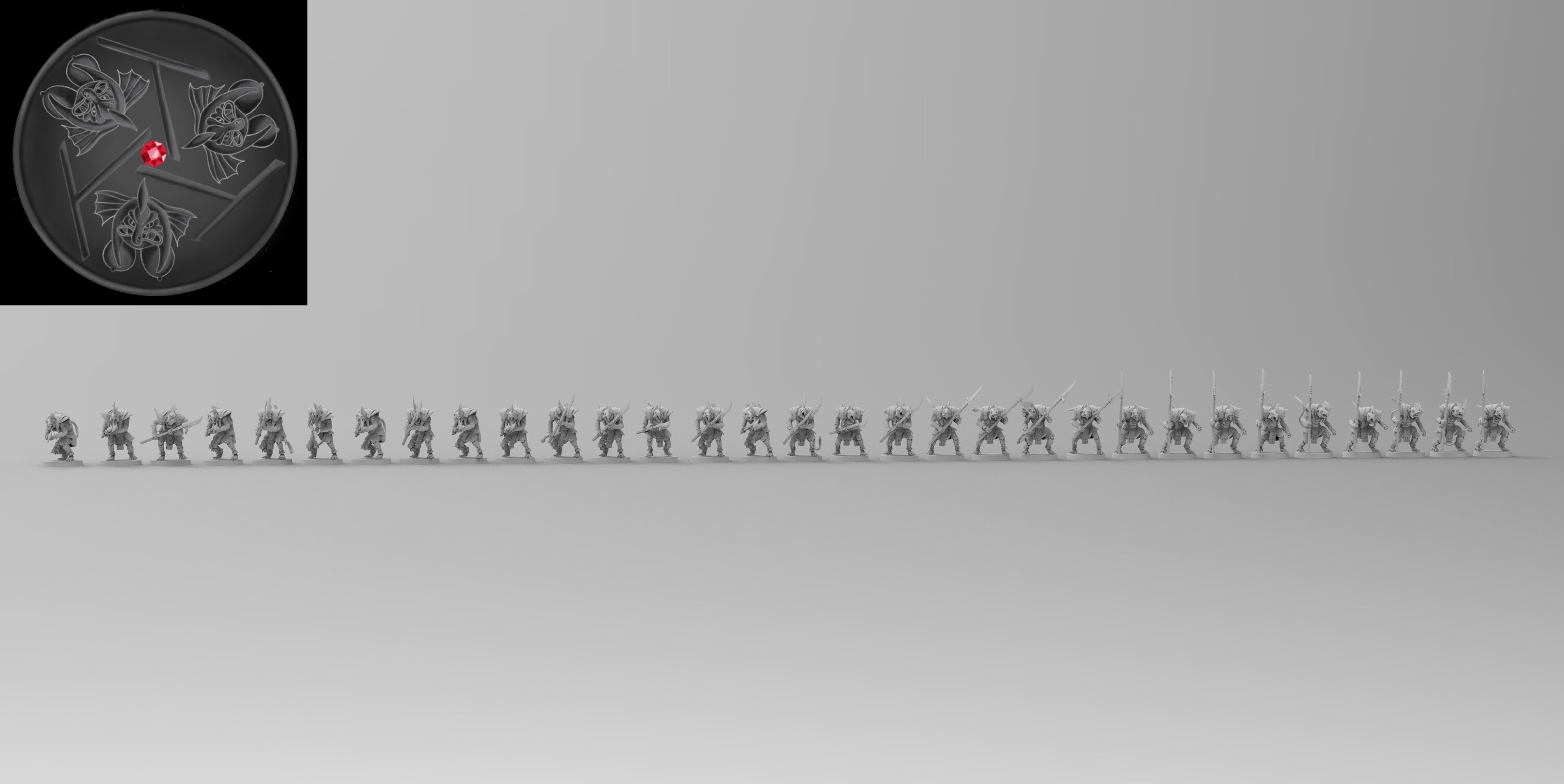 Stormvermins (emang) skavens - wargames - resin miniatures - 28 mm - 3