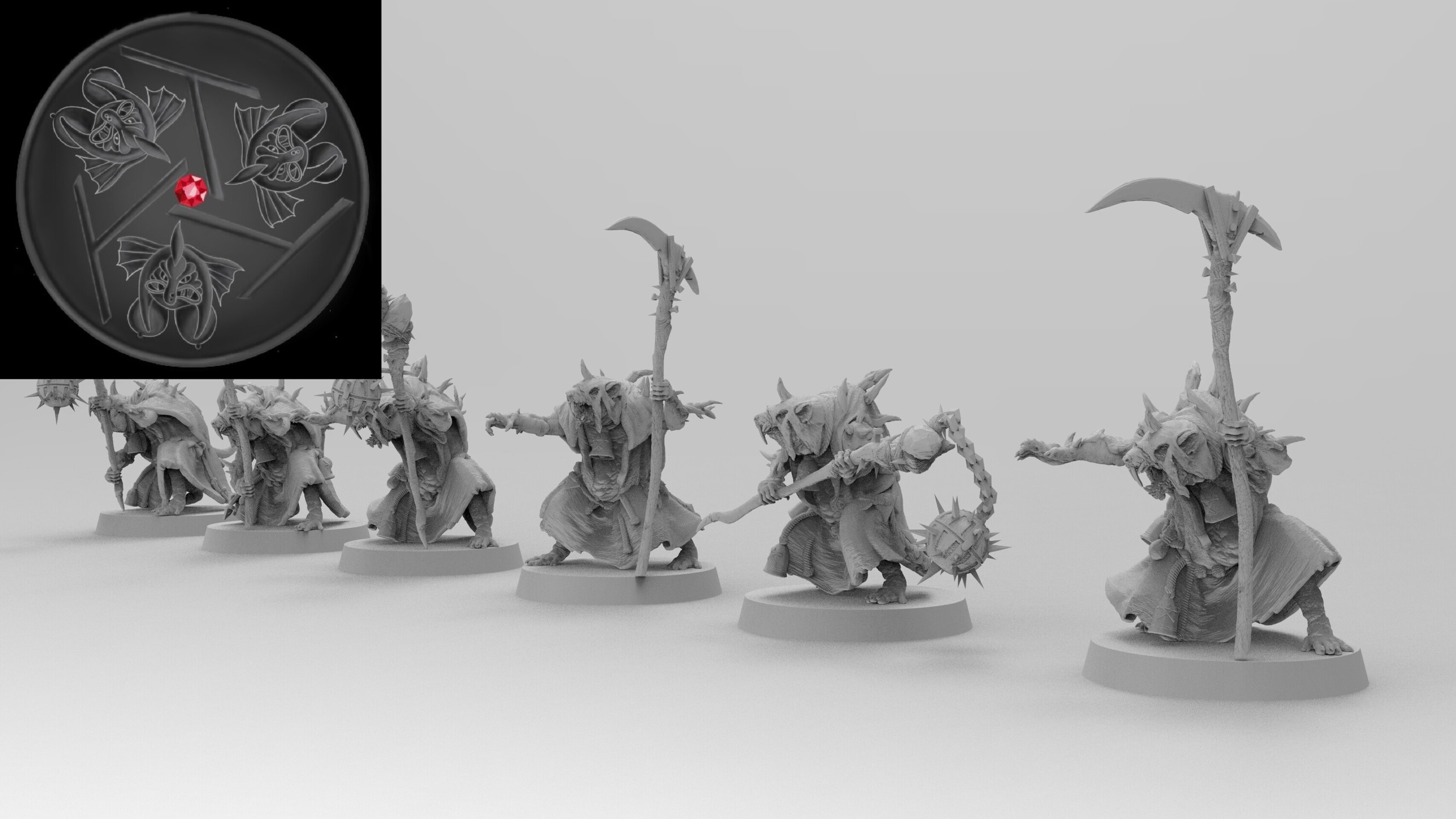 Plague Priest (emang) skavens - wargames - resin miniatures - 28 mm - 2