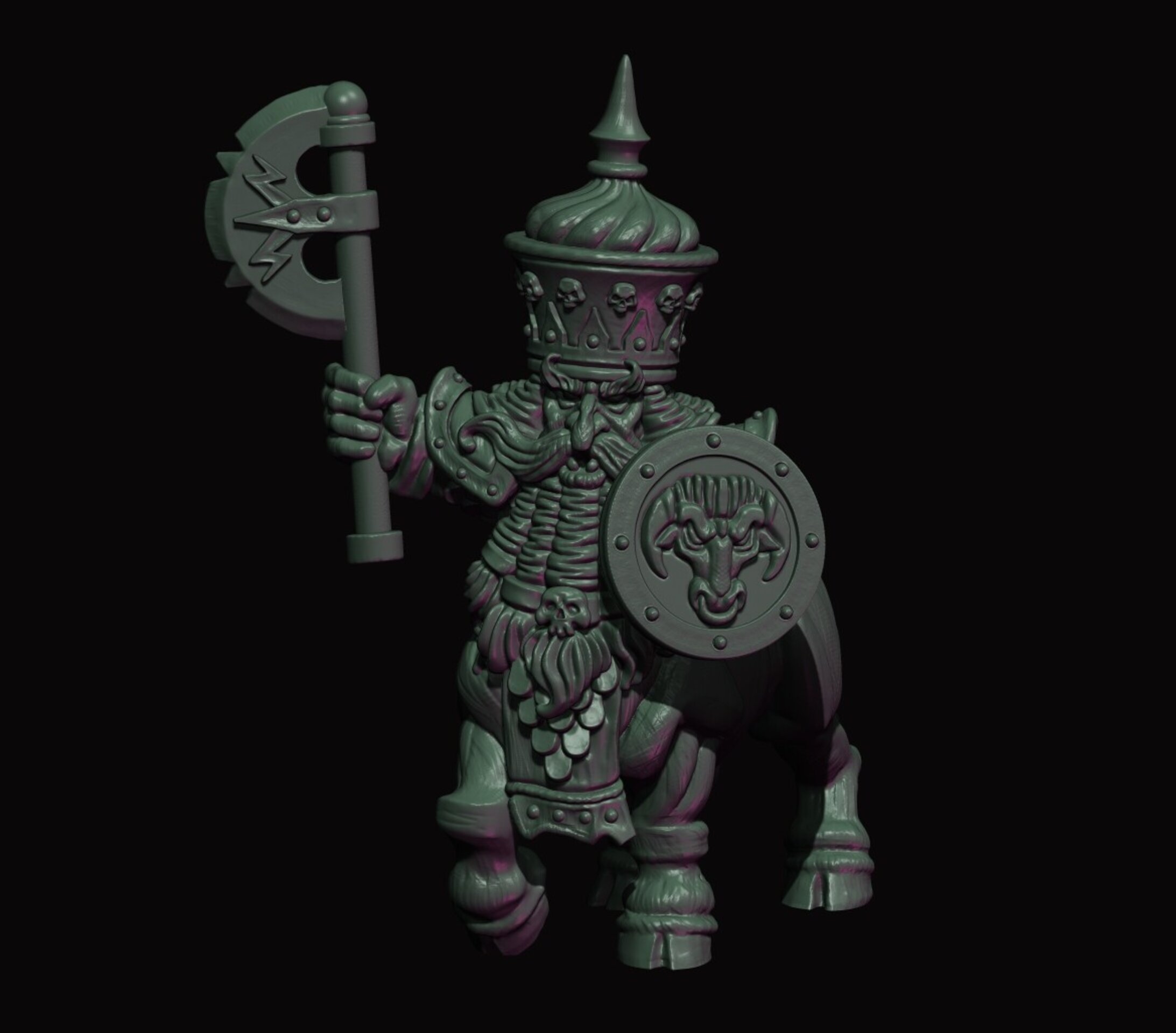 Bull Centaurs (fabelzel) chaos dwarfs oldhammer - resin miniatures - 28 mm - 7