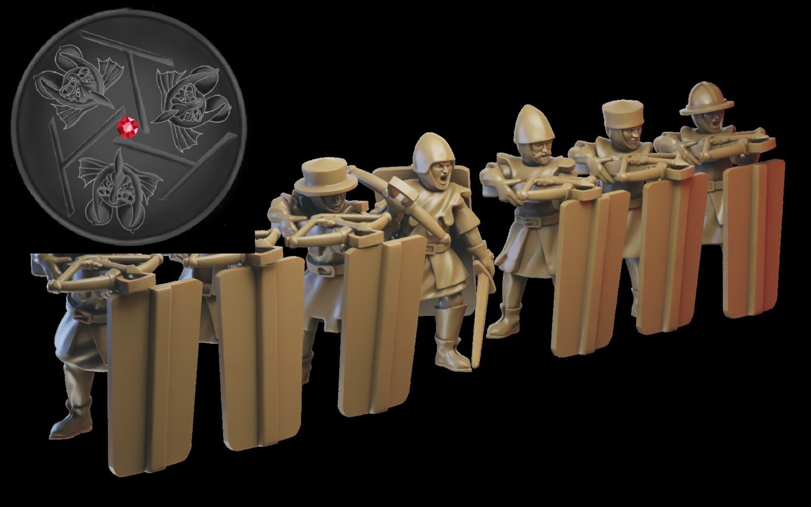 Arblastiers (ilhadiel) bretonnia - wargames - resin miniatures - 28 mm - 1