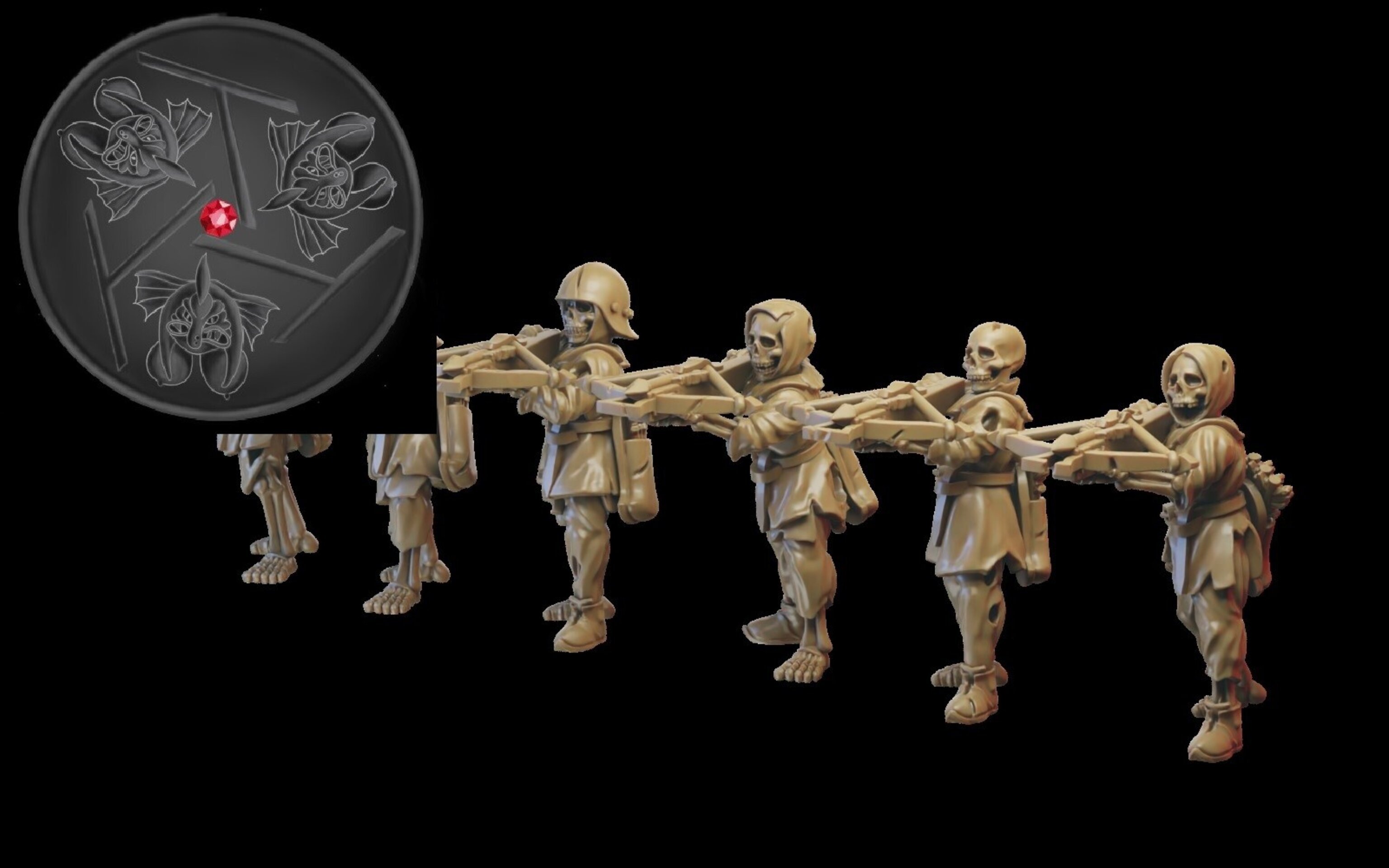 Skeleton Archers (ilhadiel) vampire counts - resin miniatures - 28 mm - 2