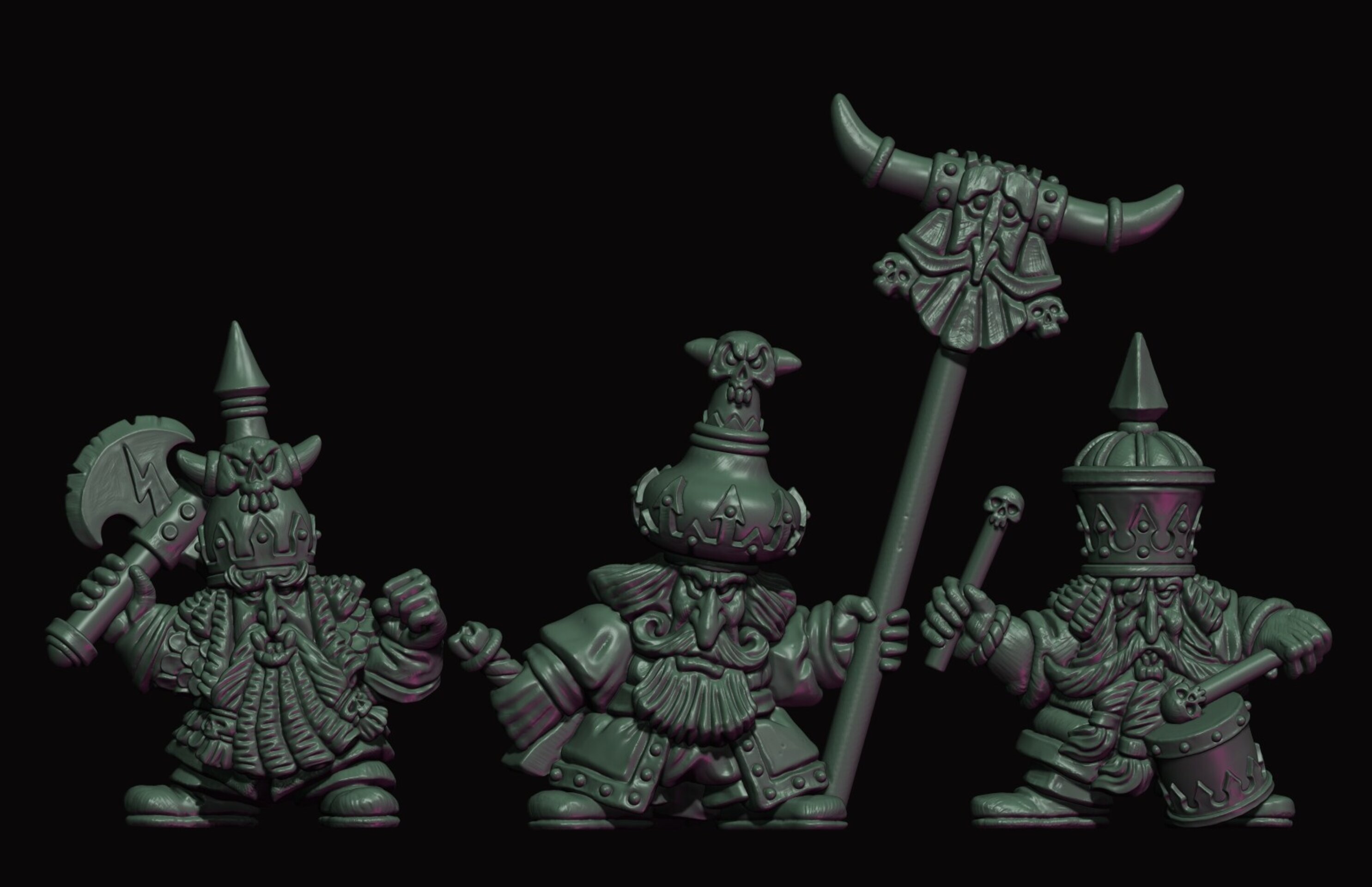 Command Group Chaos Dwarfs (fabelzel) chaos dwarfs oldhammer - 28 mm - 10