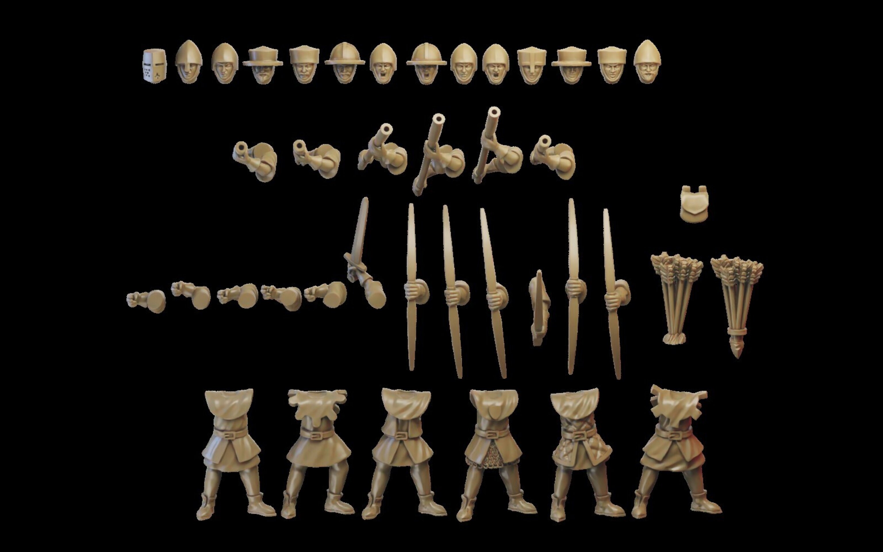 Peasant Bowmen (ilhadiel) bretonnia - wargames - resin miniatures - 28 mm - 5