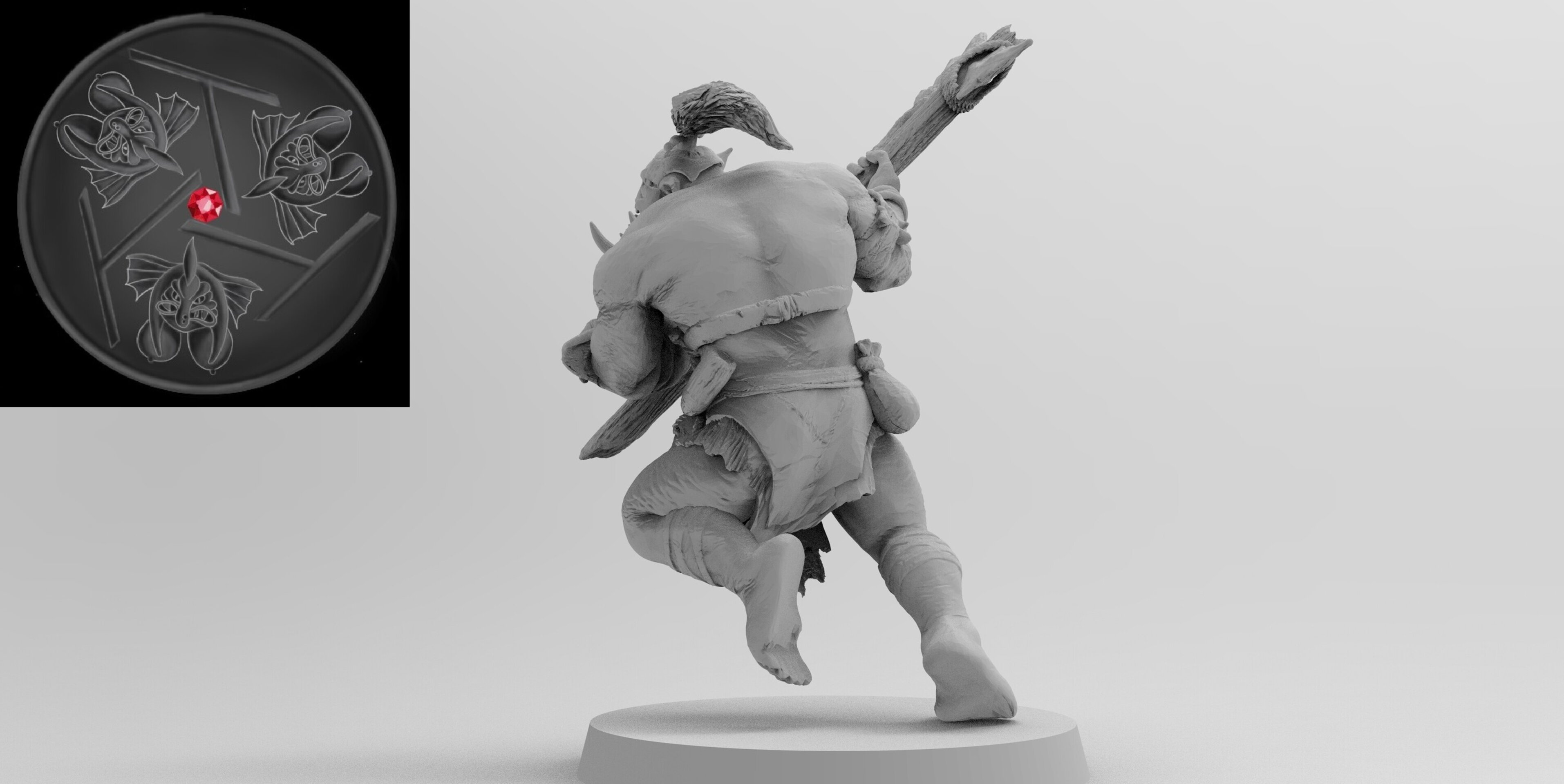 Savage Orc Hero (emang) orcs & goblins - wargames - resin miniatures - 28 mm - 3