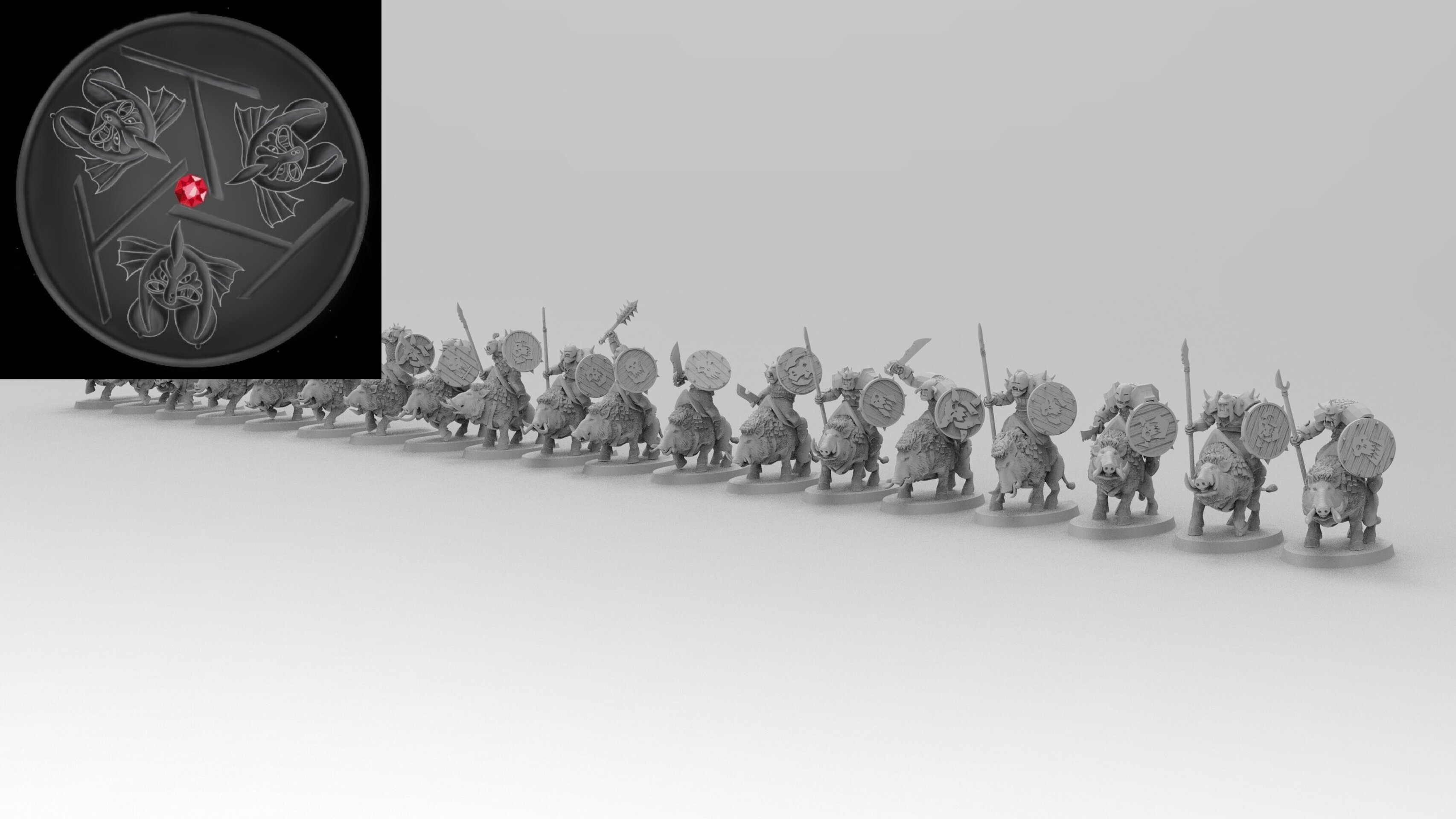 Orc Boar Boys (emang) orcs & goblins - wargames - resin miniatures - 28 mm - 2