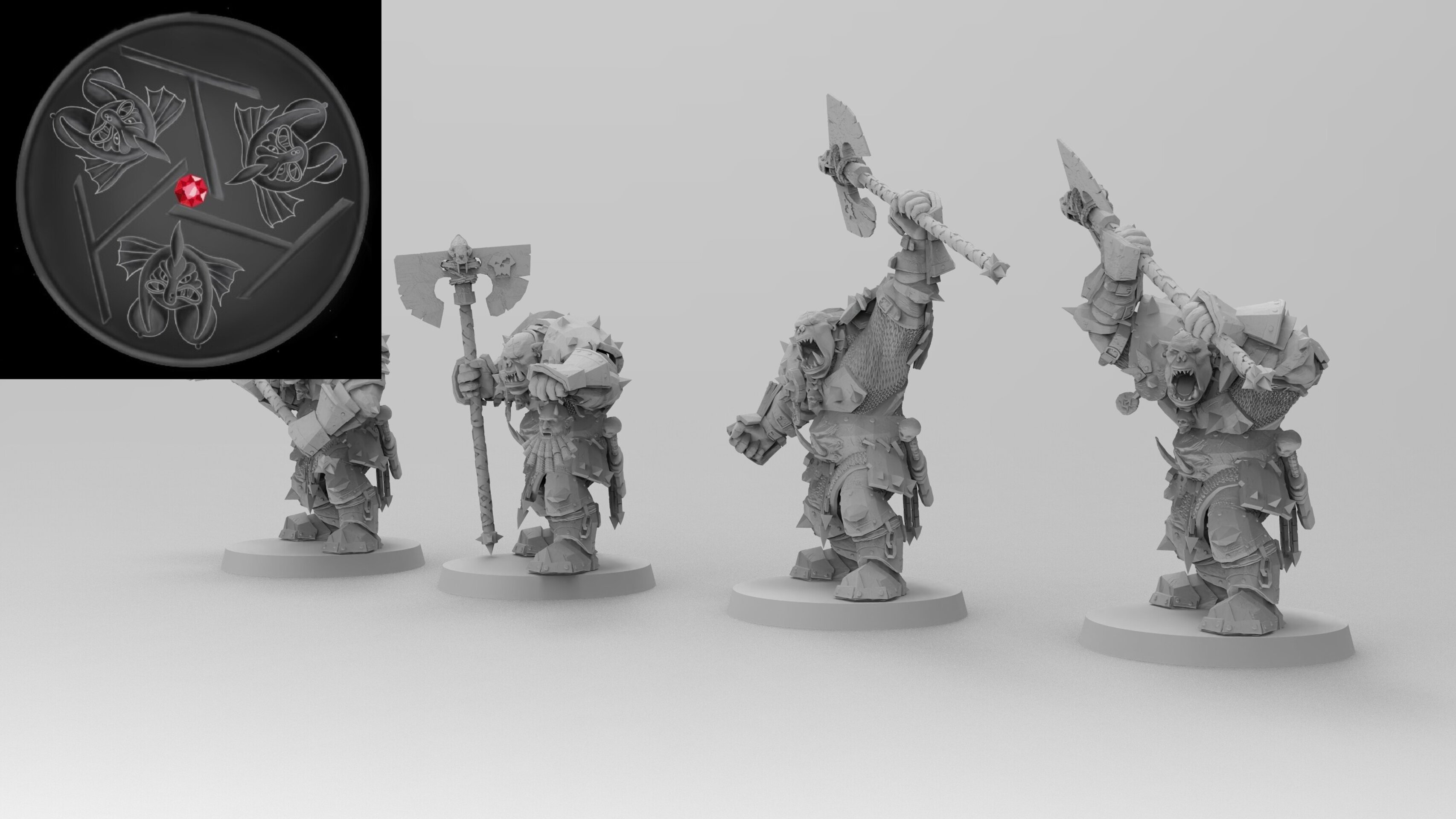 Black Orc Character (emang) orcs & goblins - wargames - resin miniatures - 28 mm - 2