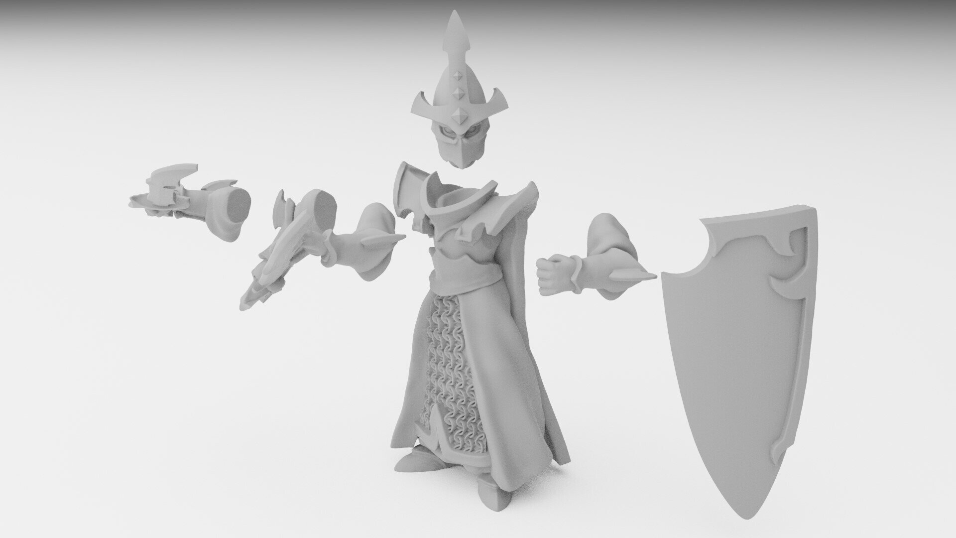 Hero on foot (ilhadiel) dark elves - wargames - resin miniatures - 28 mm - 5