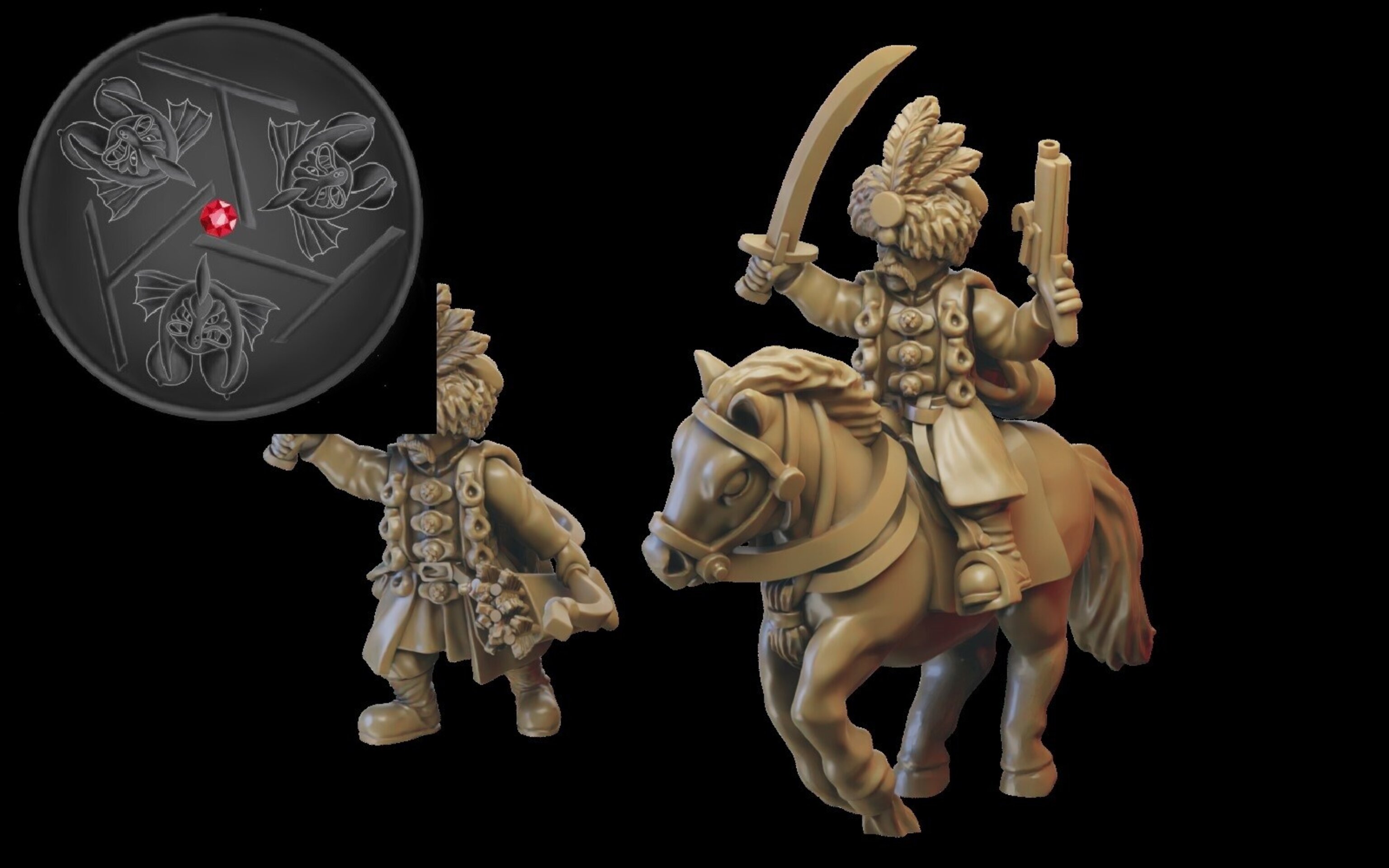 Halfling Hero (ilhadiel) kislev - wargames - resin miniatures - 28 mm - 1
