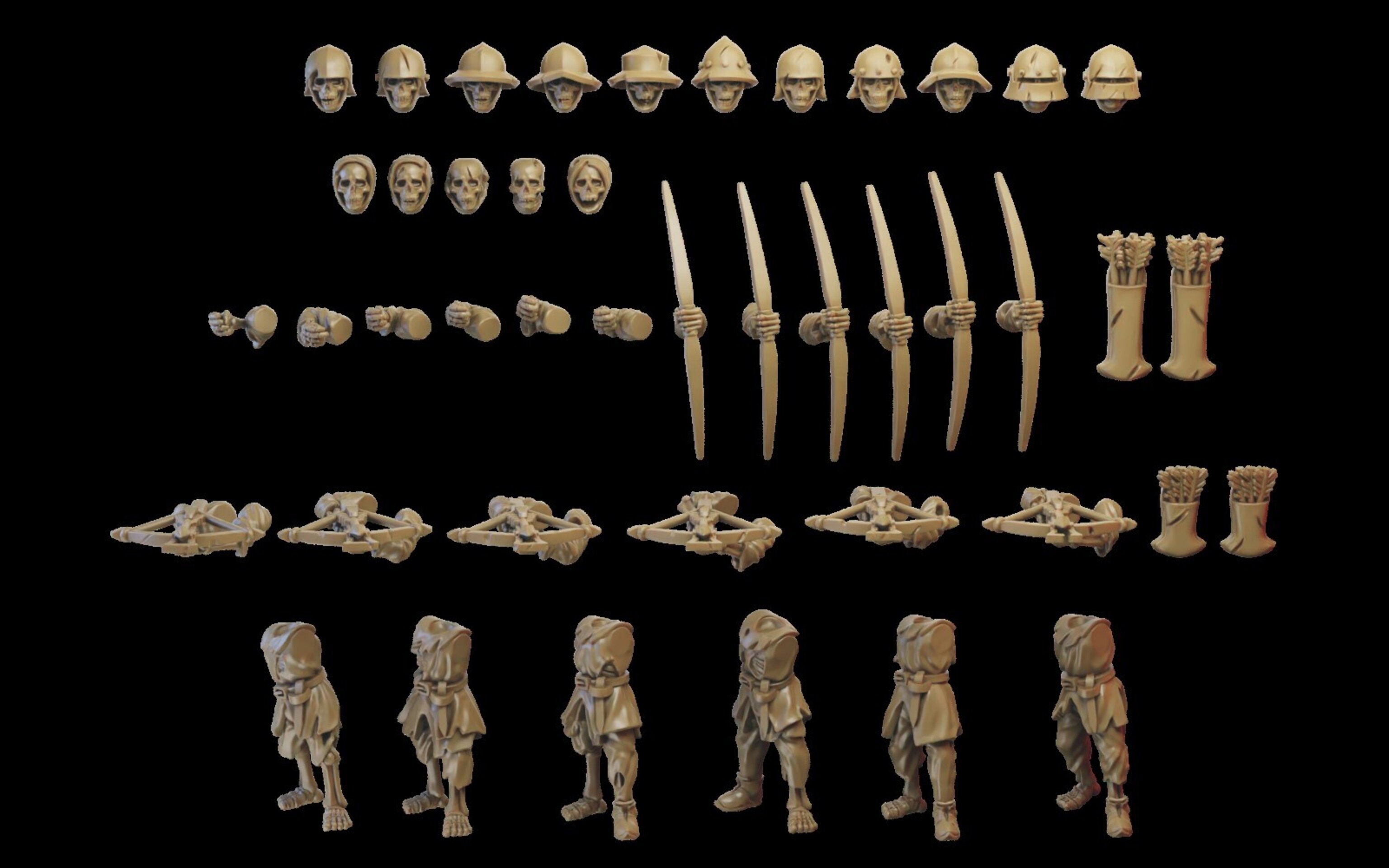 Skeleton Archers (ilhadiel) vampire counts - resin miniatures - 28 mm - 4