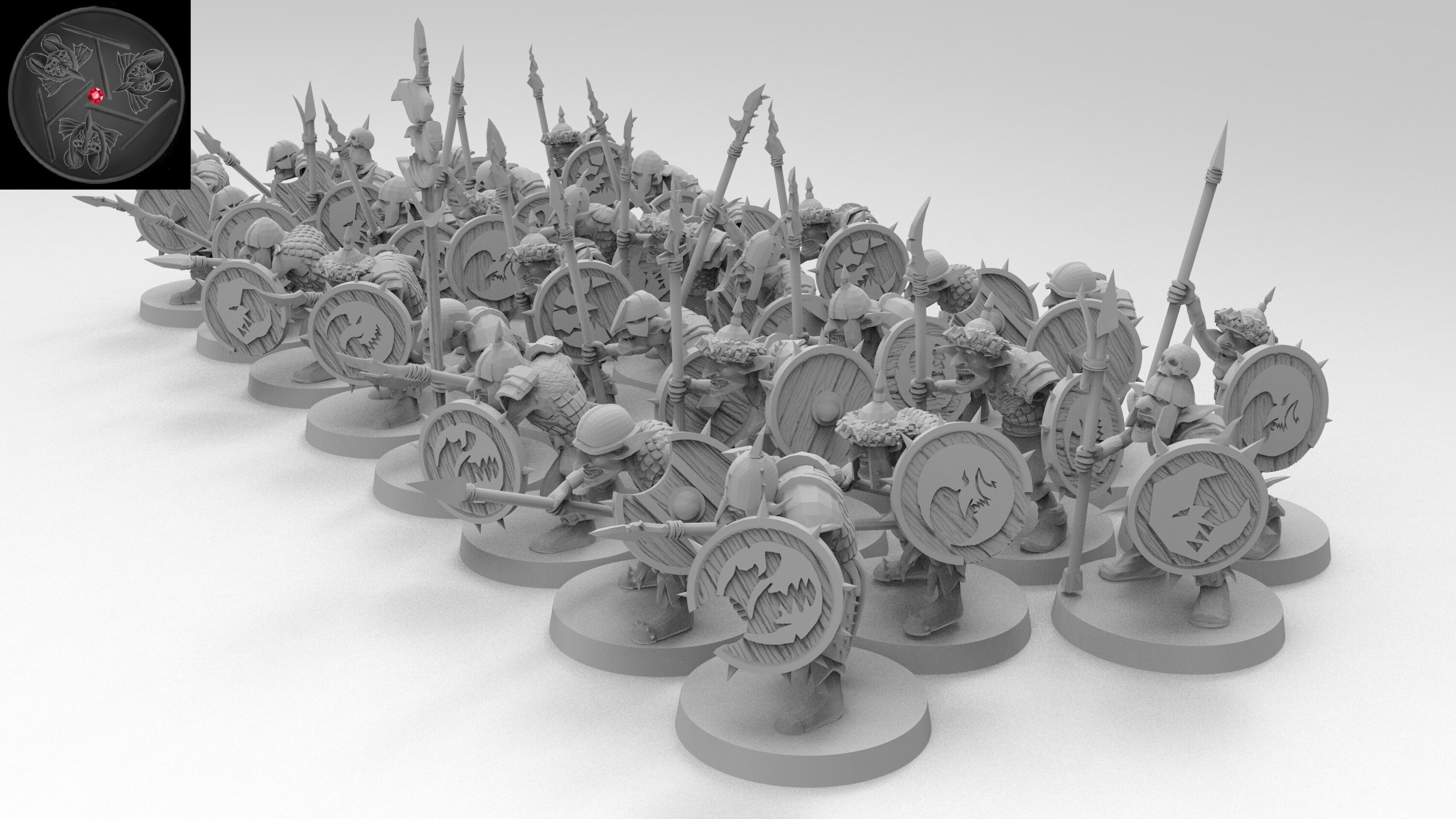 Goblins (emang) orcs & goblins - wargames - resin miniatures - 28 mm - 6