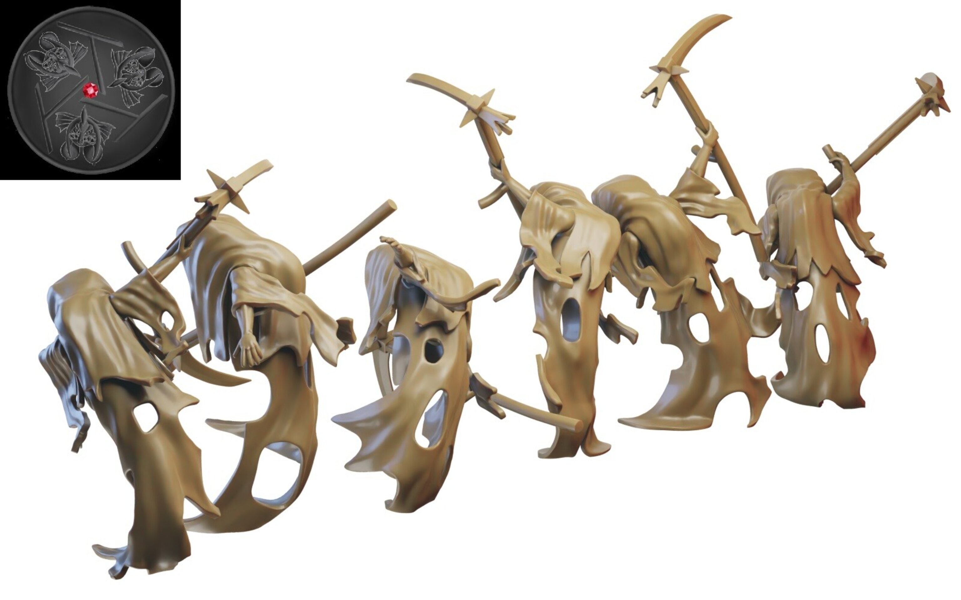 Cairn Wraiths (ilhadiel) vampire counts - wargames - resin miniatures - 28 mm - 2