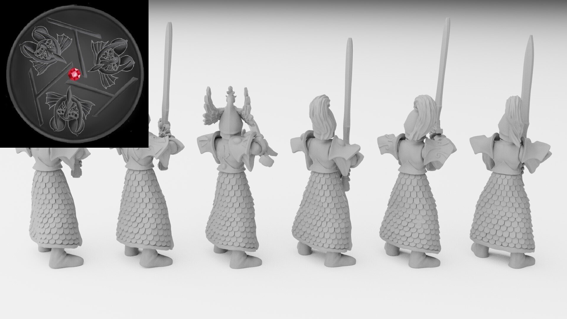 Swordmasters (ilhadiel) high elves - wargames - resin miniatures - 28 mm - 3