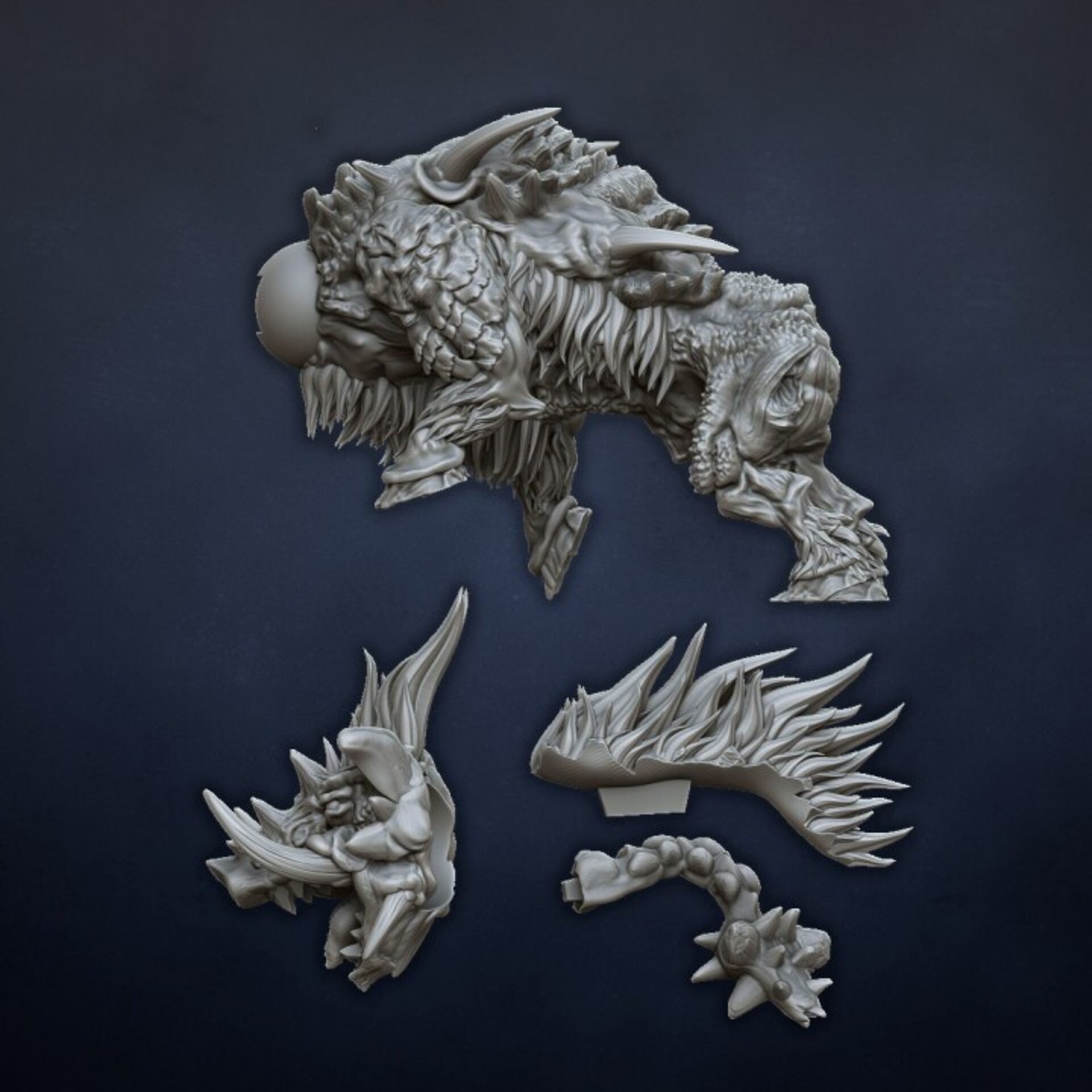 Razorgors (dragons lake) beastmen - wargames - resin miniatures - 28 mm - 5