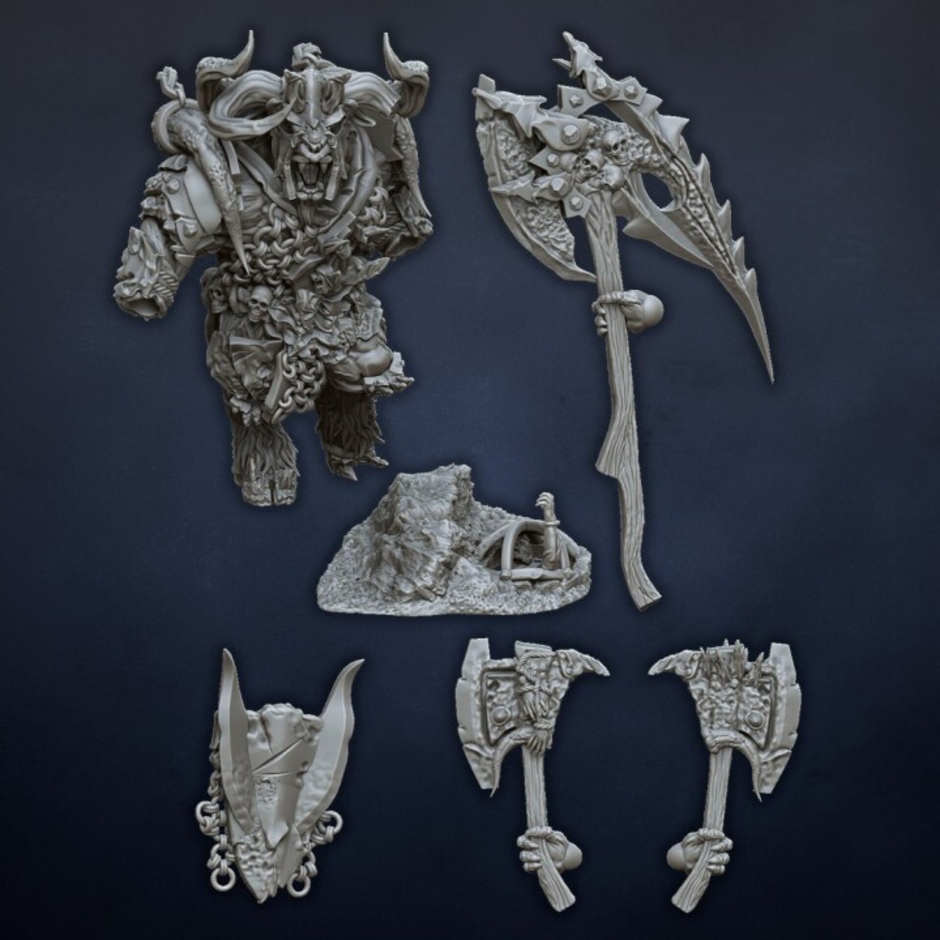 Doombull (dragons lake) beastmen - wargames - resin miniatures - 28 mm - 6