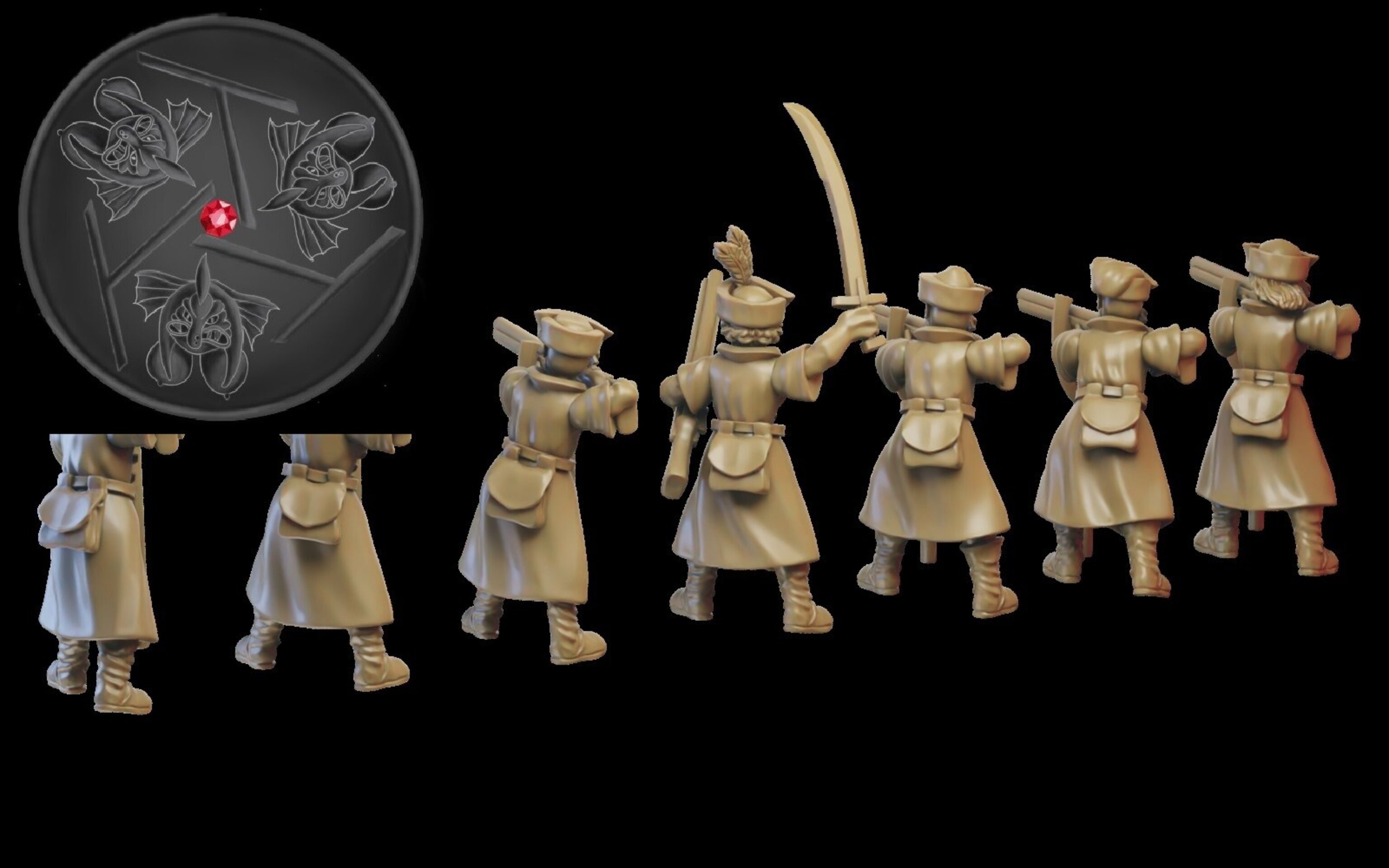 Streltsis (ilhadiel) kislev - wargames - resin miniatures - 28 mm - 3