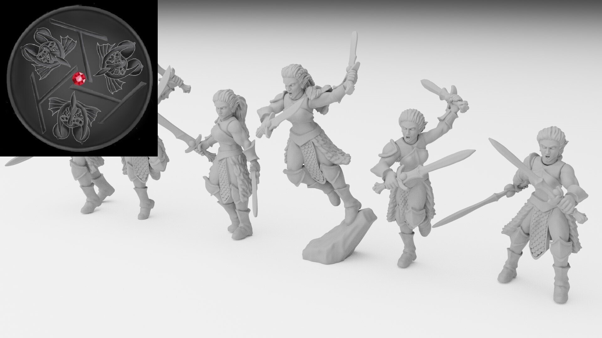 White Lioness (ilhadiel) high elves - wargames - resin miniatures - 28 mm - 3