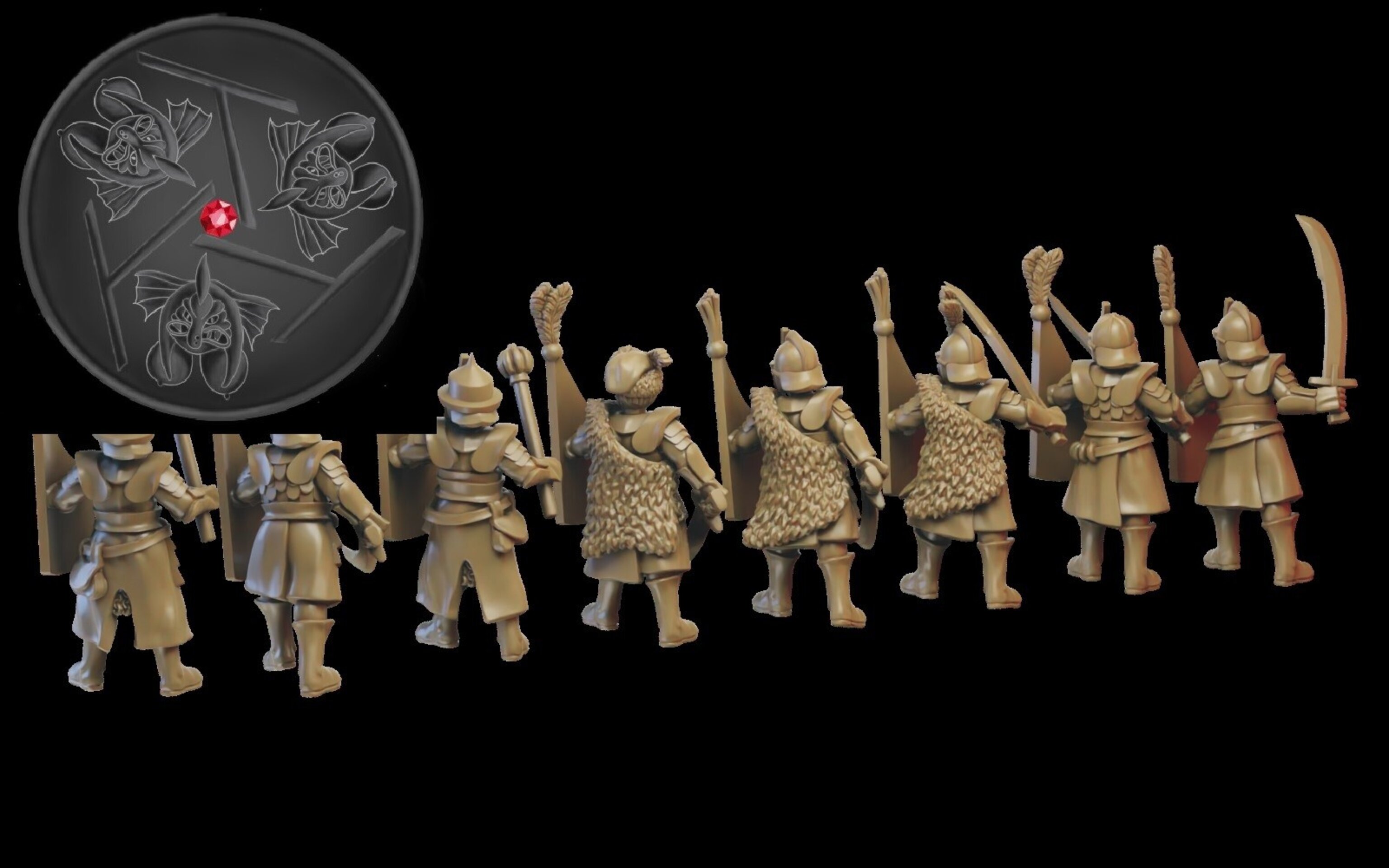 Palace Tzar Guard (ilhadiel) kislev - wargames - resin miniatures - 28 mm - 3