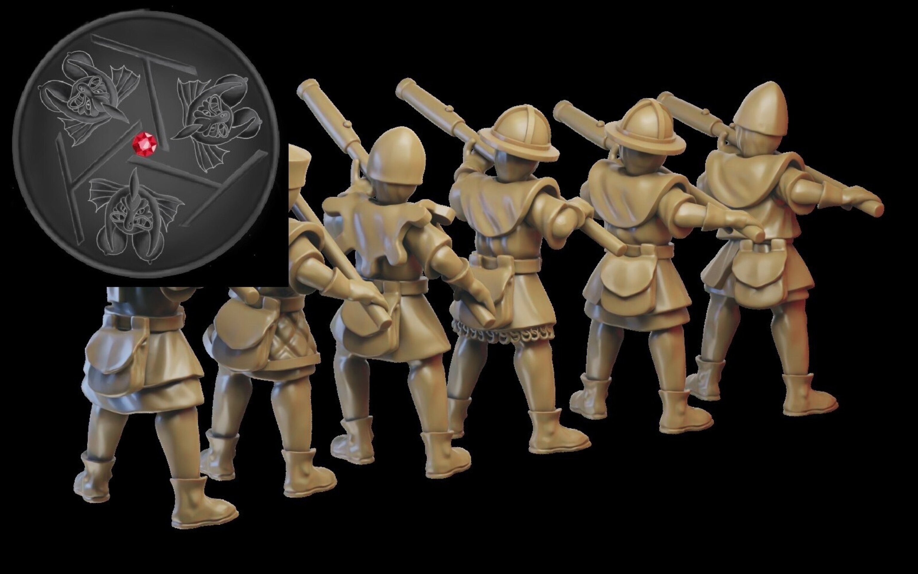 Peasant Bowmen (ilhadiel) bretonnia - wargames - resin miniatures - 28 mm - 4