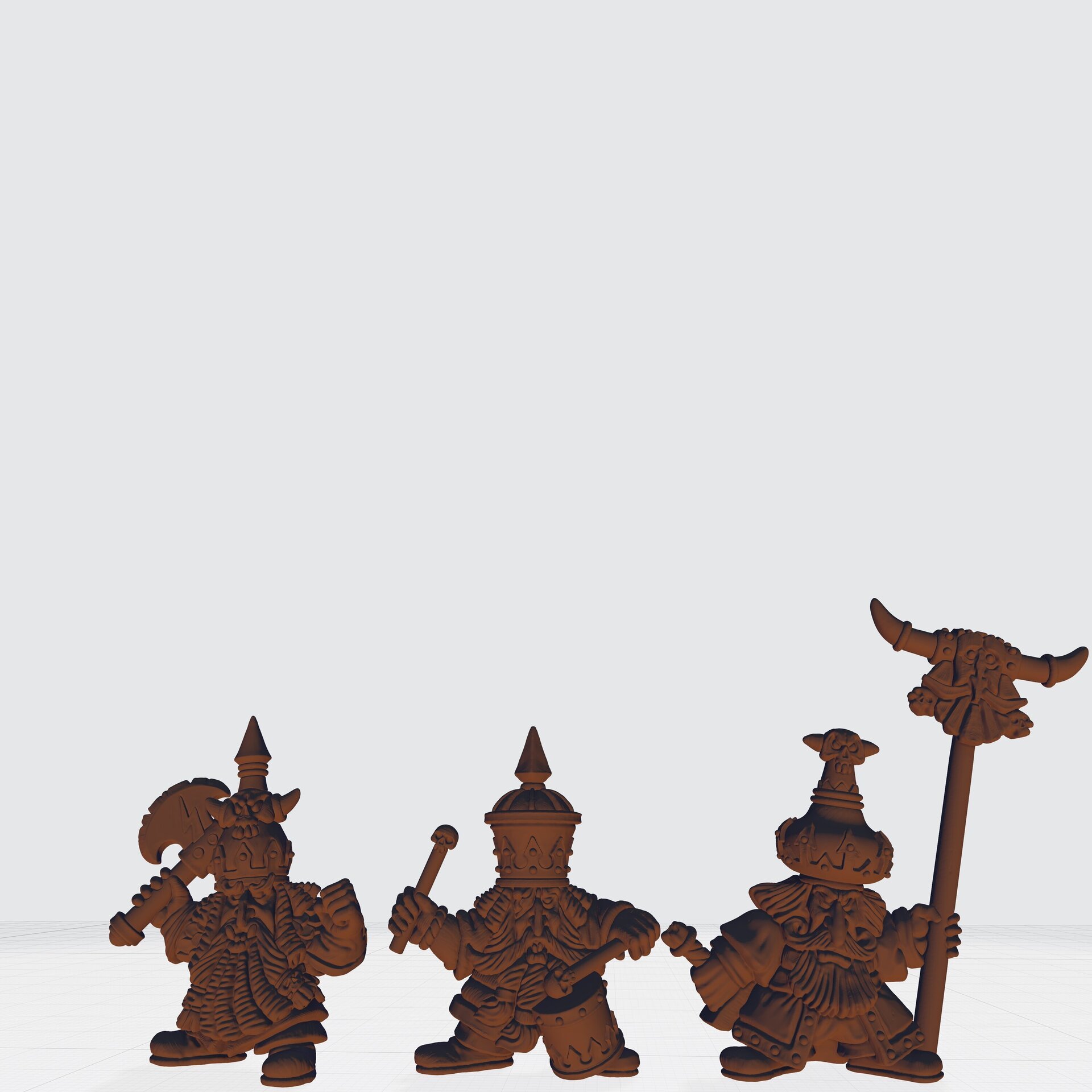 Command Group Chaos Dwarfs (fabelzel) chaos dwarfs oldhammer - 28 mm - 2