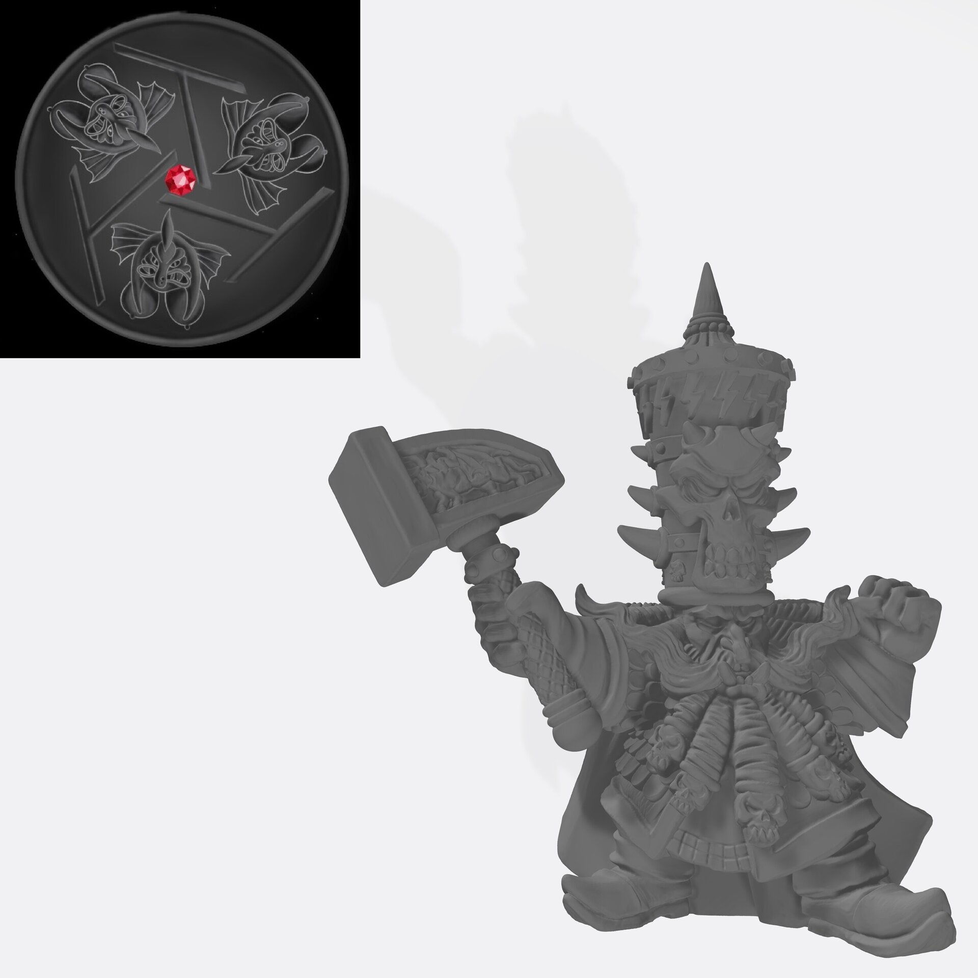 Tower Lord (fabelzel) chaos dwarfs oldhammer - resin miniatures - 28 mm - 2