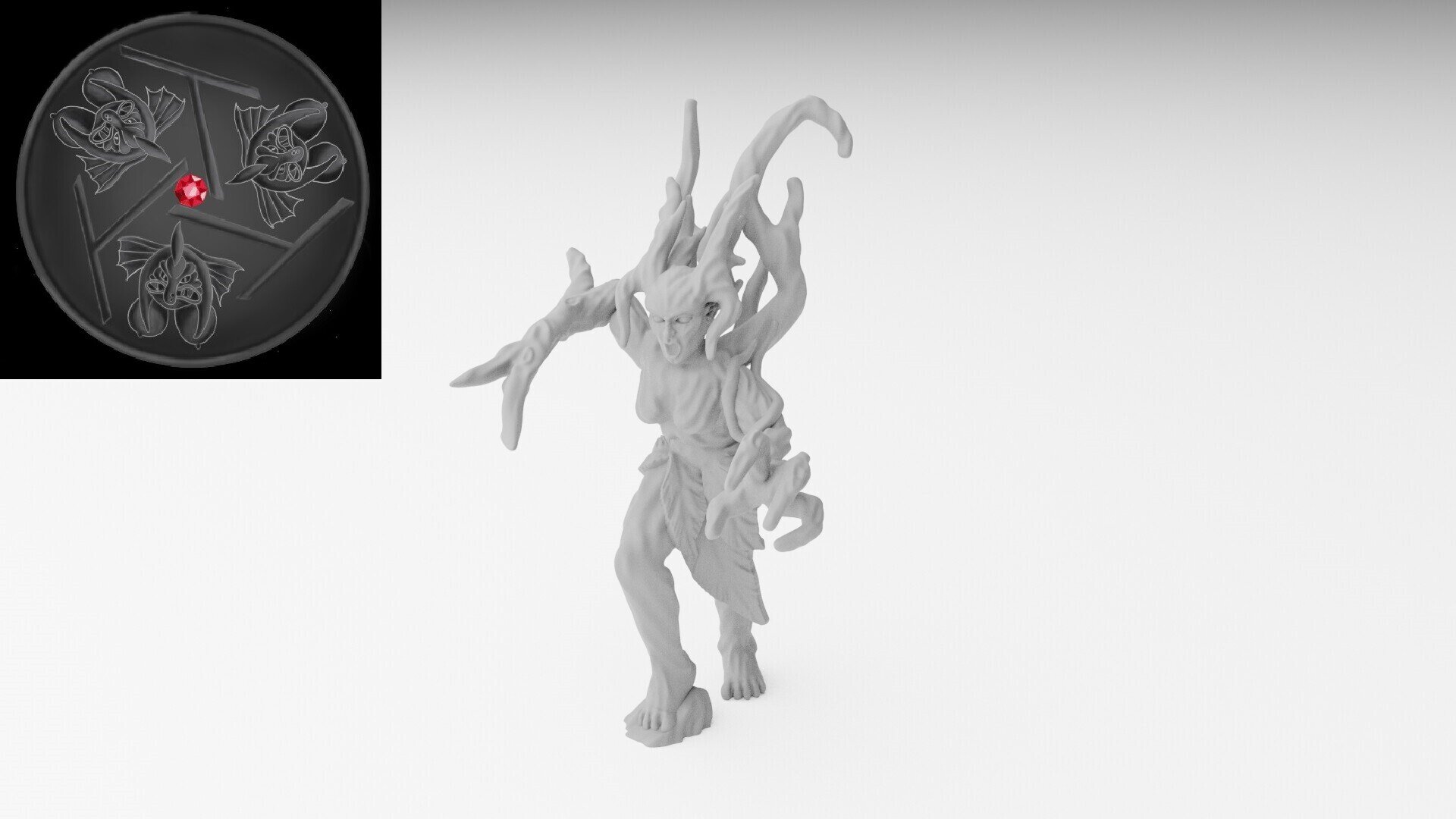 Dryad Character (ilhadiel) wood elves - wargames - resin miniatures - 28 mm - 1