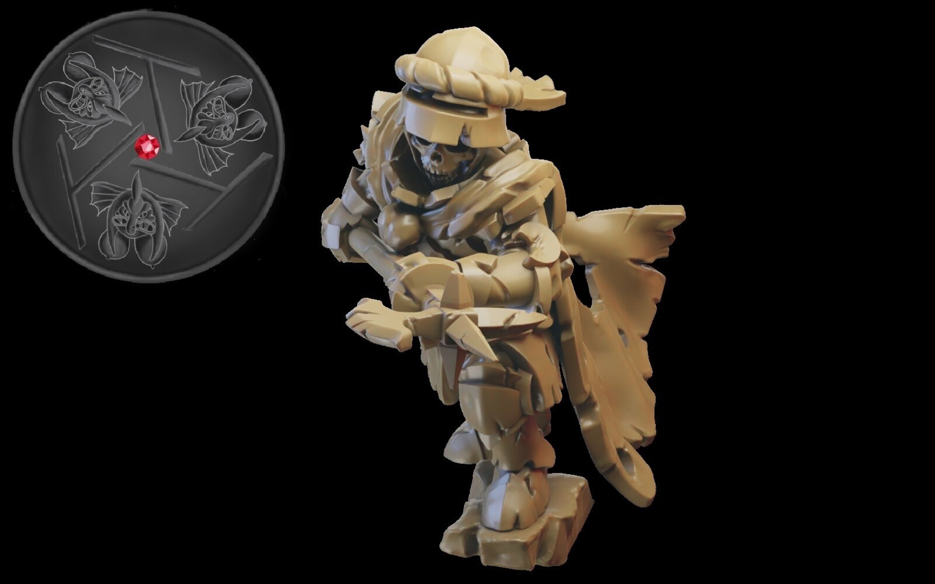 Wight King on foot (ilhadiel) vampire counts - wargames - resin miniatures 28 mm - 2