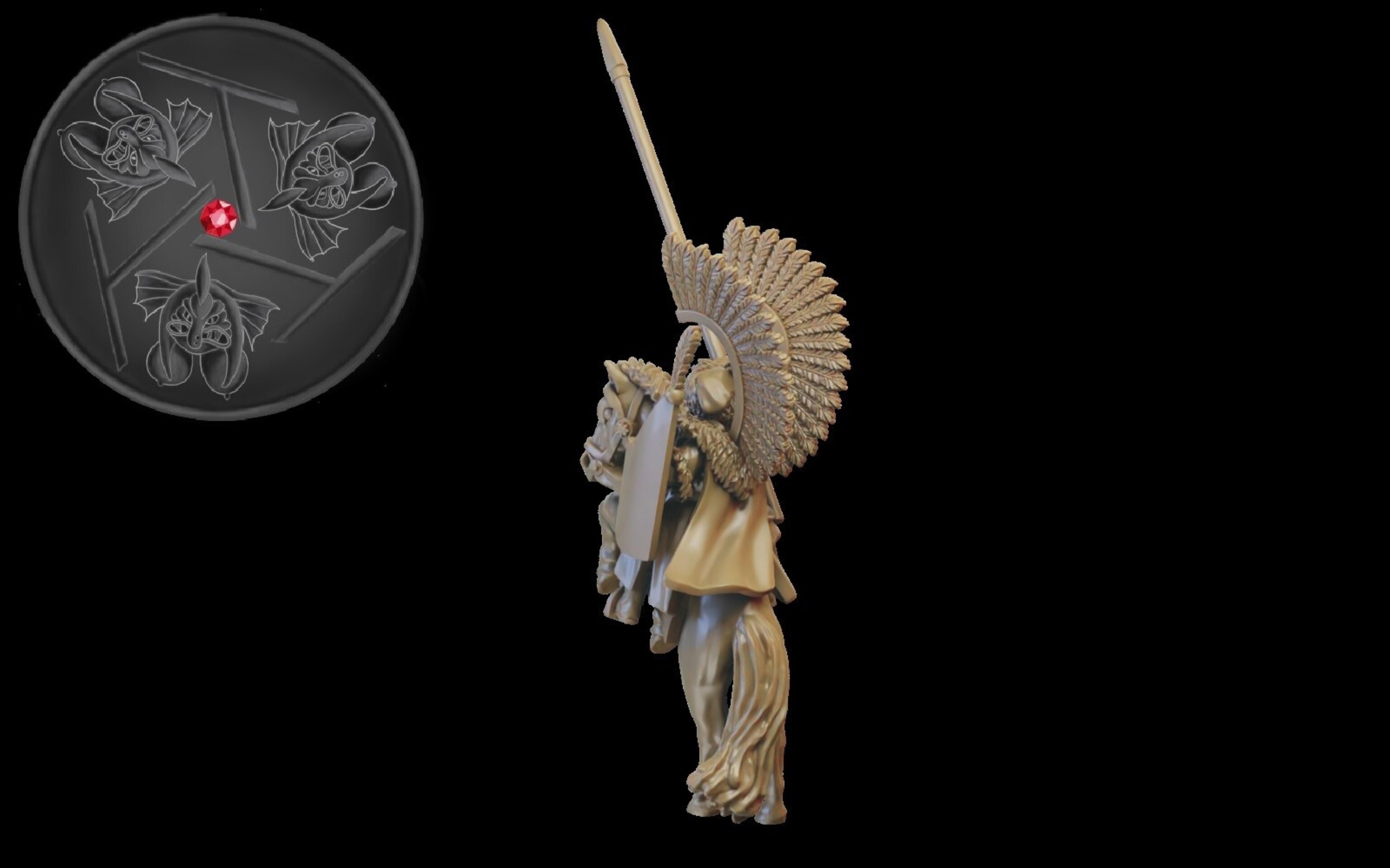 Boyar on horse (ilhadiel) kislev - wargames - resin miniatures - 28 mm - 3