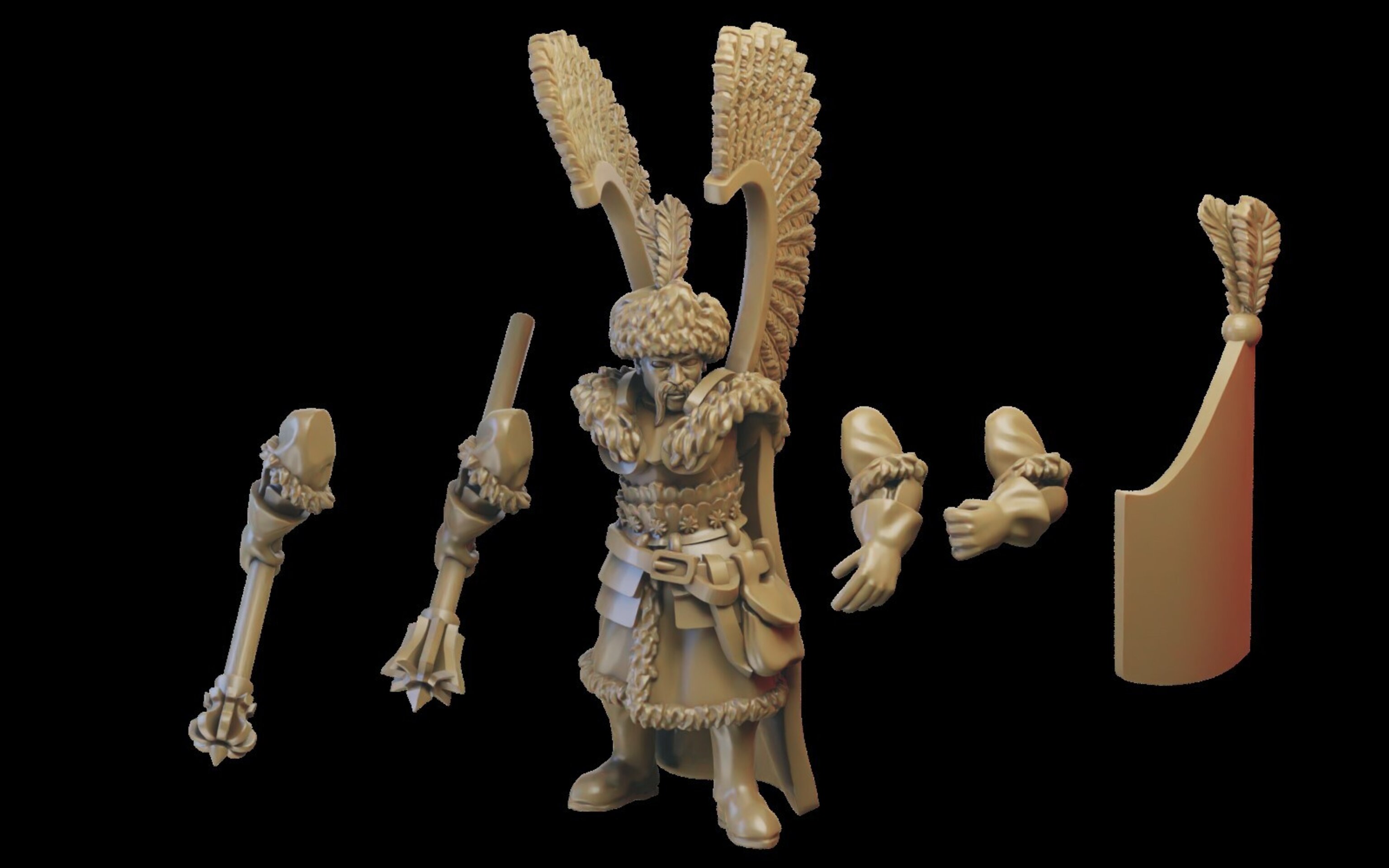 Boyar on foot (ilhadiel) kislev - wargames - resin miniatures - 28 mm - 8