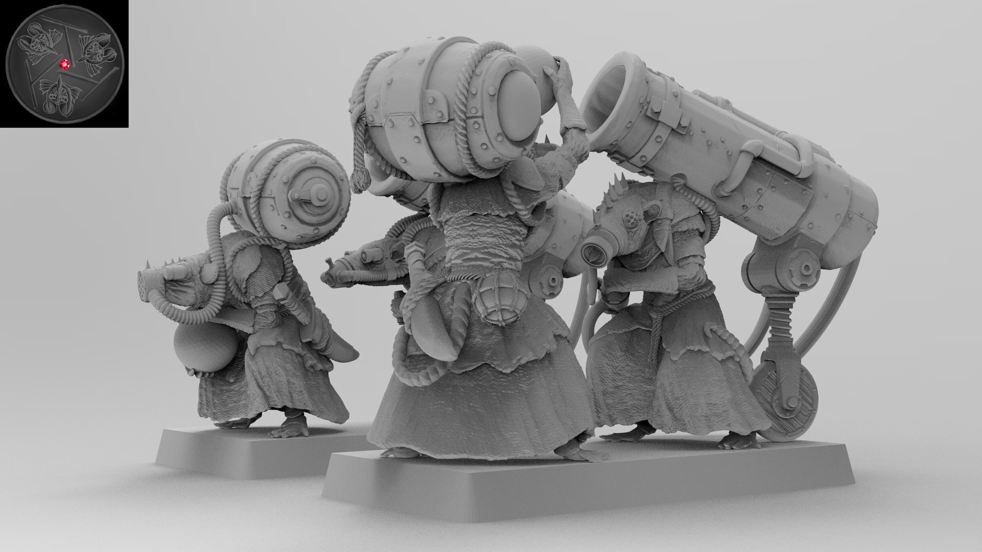 Poisoned Wind Mortars (emang) skavens - wargames - resin miniatures - 28 mm - 2