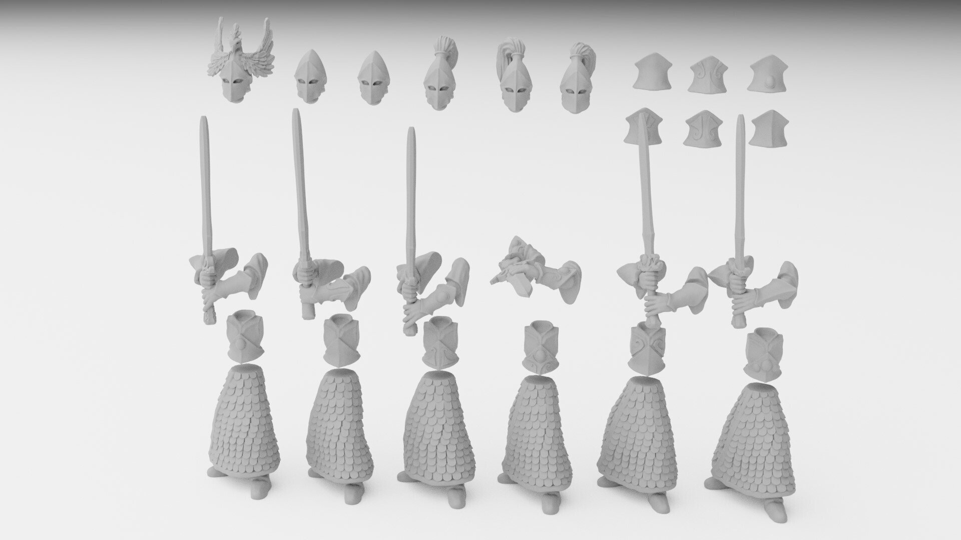 Swordmasters (ilhadiel) high elves - wargames - resin miniatures - 28 mm - 5