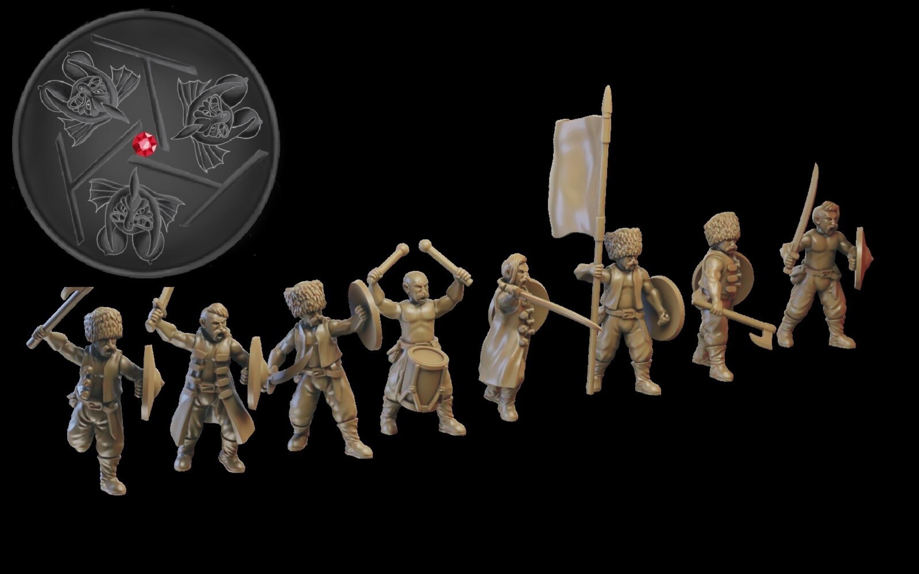 Kossars (ilhadiel) kislev - wargames - resin miniatures - 28 mm - 1