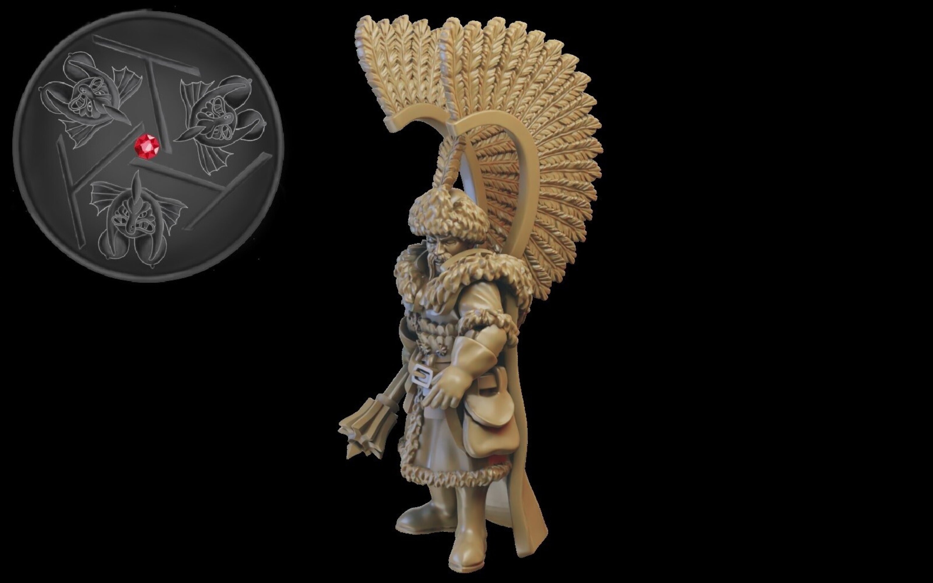 Boyar on foot (ilhadiel) kislev - wargames - resin miniatures - 28 mm - 6