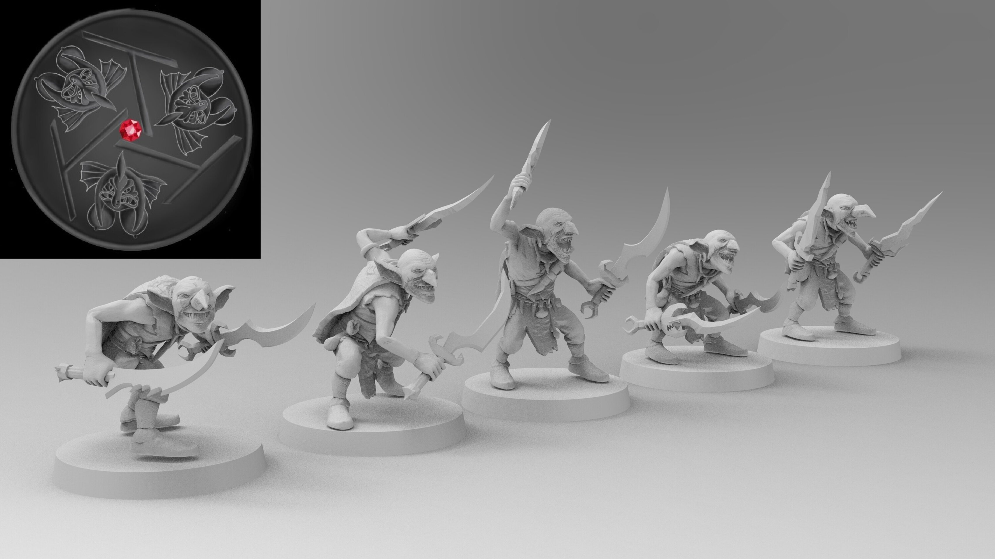 Nasty Skulkers (emang) orcs & goblins - wargames - resin miniatures - 28 mm - 1