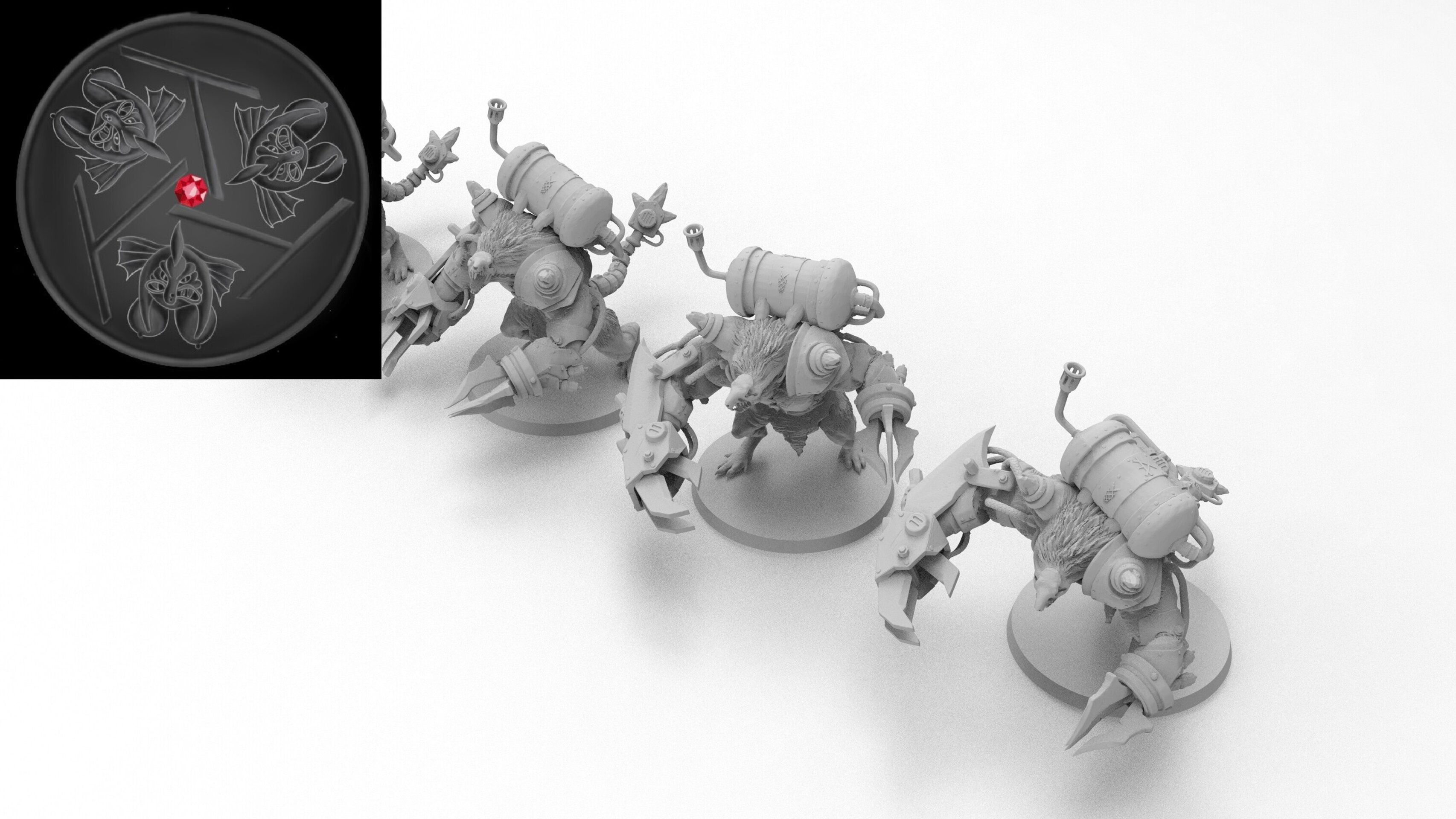 Rat Ogre Character (emang) skavens - wargames - resin miniatures - 28 mm - 3