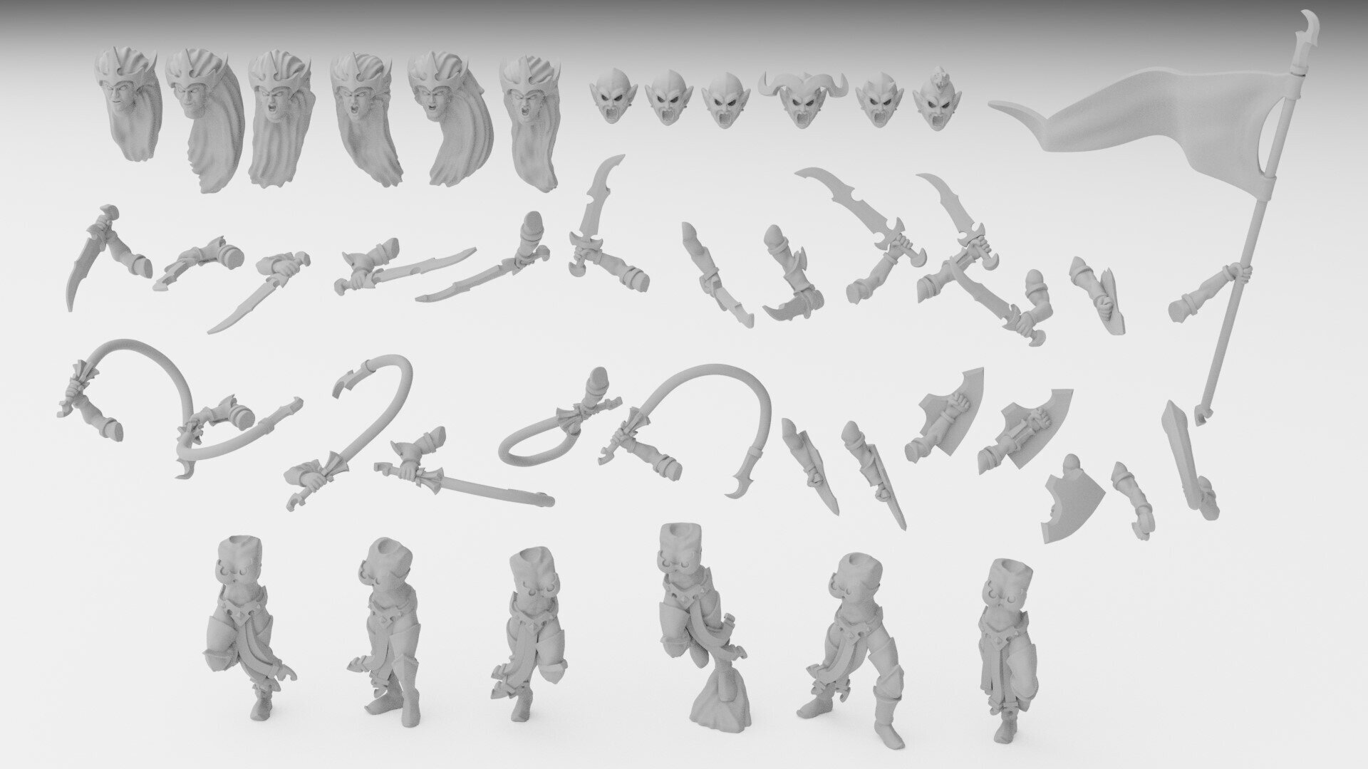 Sisters of Slaughter (ilhadiel) dark elves - wargames - resin miniatures - 28 mm - 3