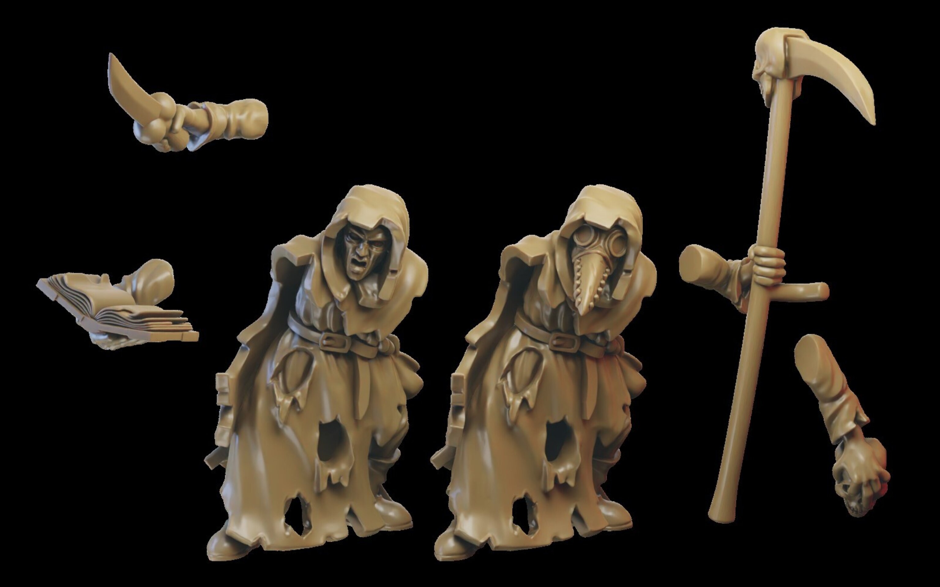 Necromancer on foot (ilhadiel) vampire counts - wargames - resin miniatures - 28 mm - 4