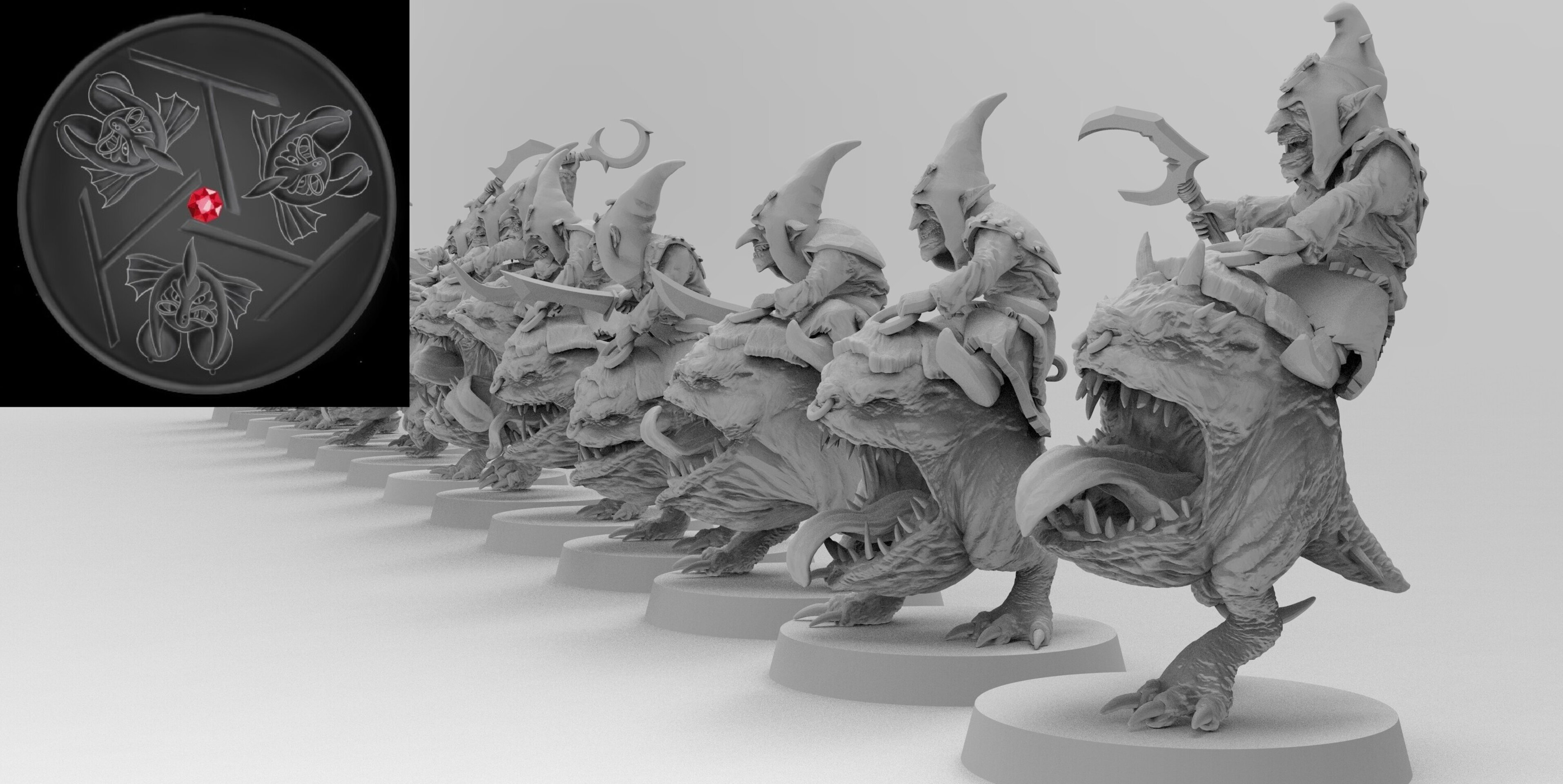 Squig Hoppers (emang) orcs & goblins - wargames - resin miniatures - 28 mm - 2
