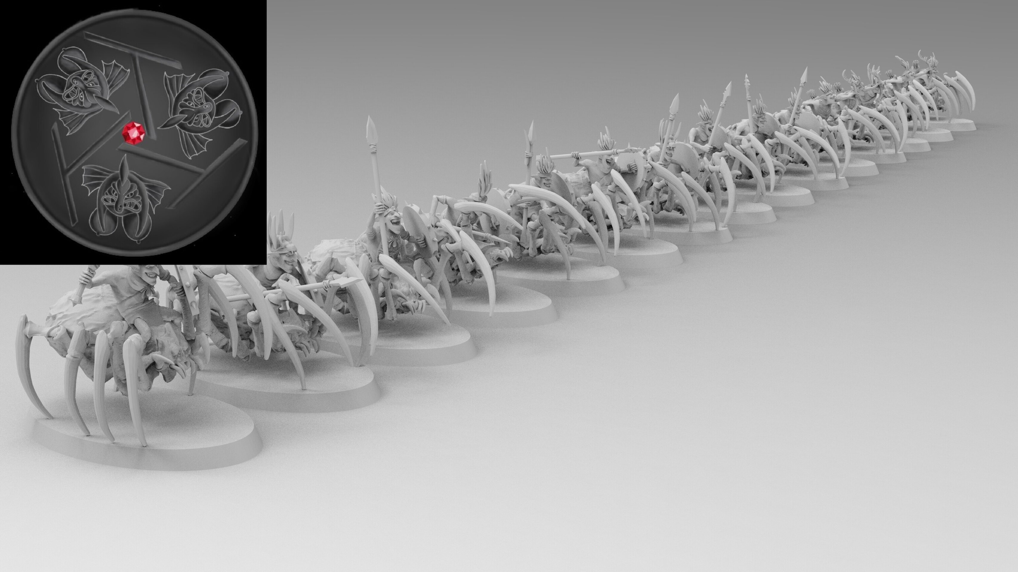 Forest Goblin Spider Riders (emang) orcs & goblins - wargames - resin miniatures - 28 mm - 2