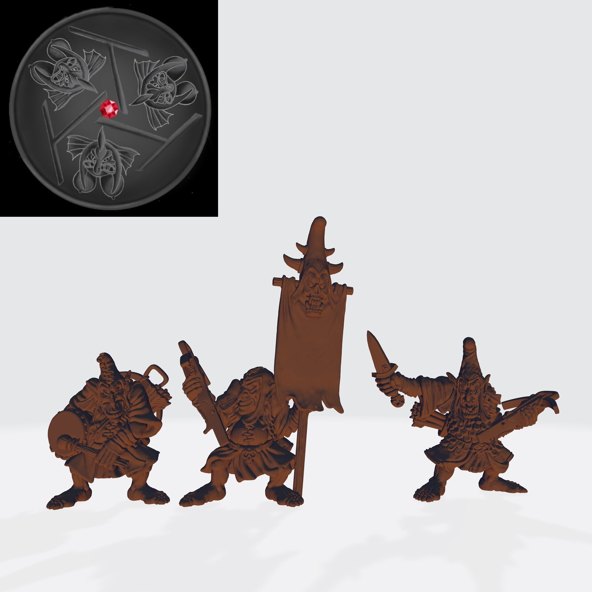 Command Group Hobgoblin (fabelzel) chaos dwarfs oldhammer - 28 mm - 3