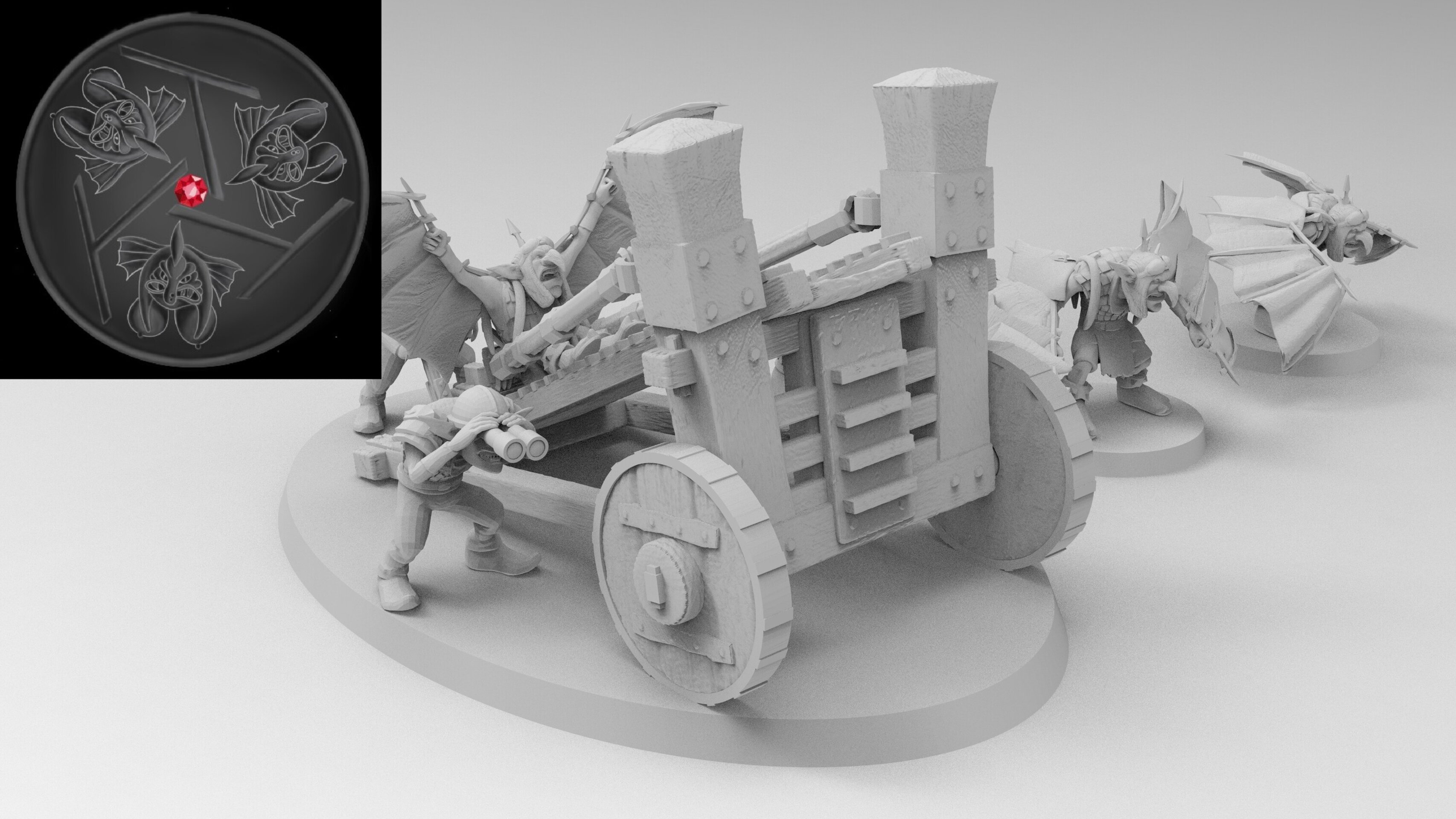 Doom Diver Catapult (emang) orcs & goblins - wargames - resin miniatures - 28 mm - 3