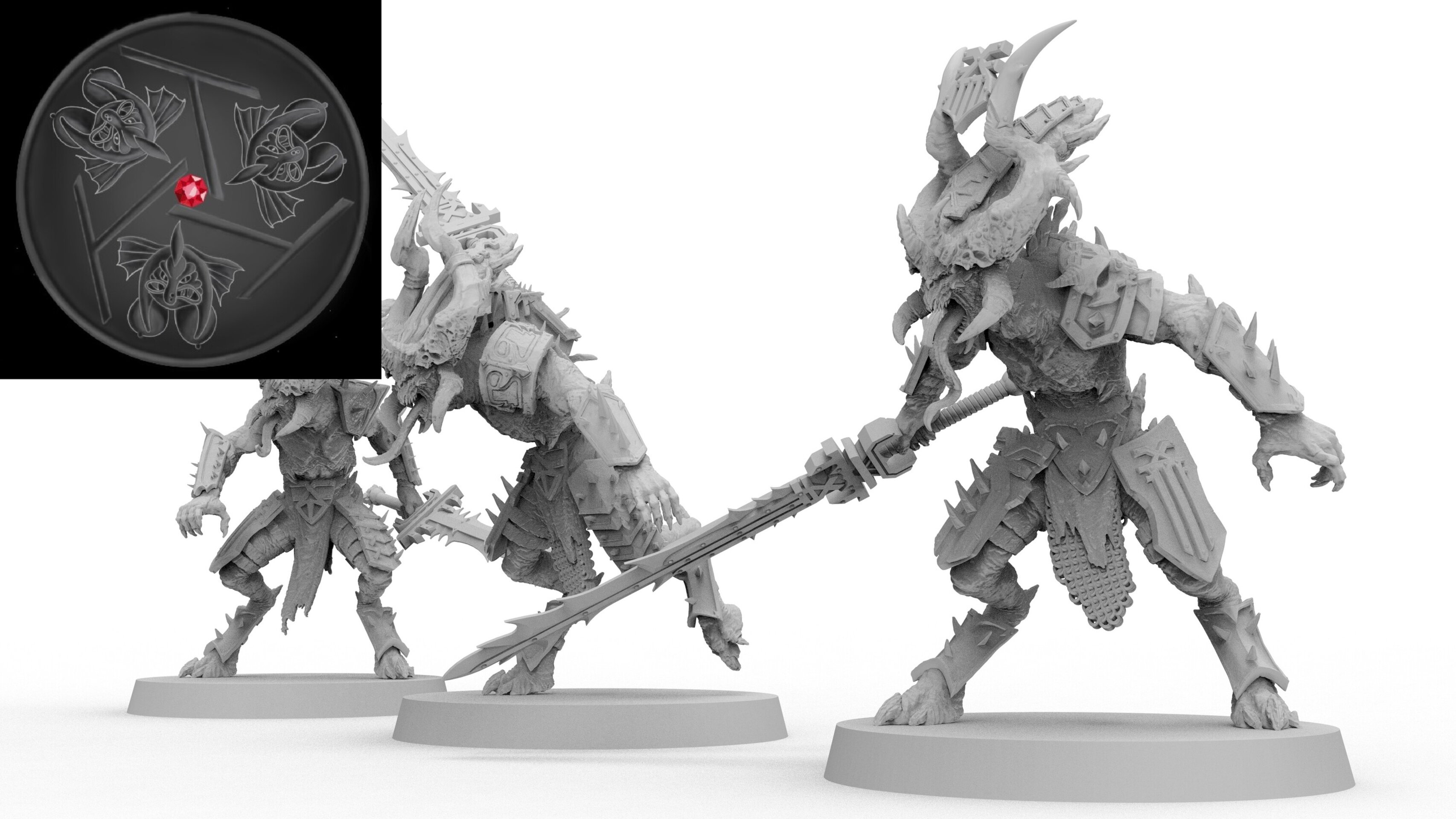 Blood God Herald on foot (emang) chaos daemons - resin miniatures - 28 mm - 4