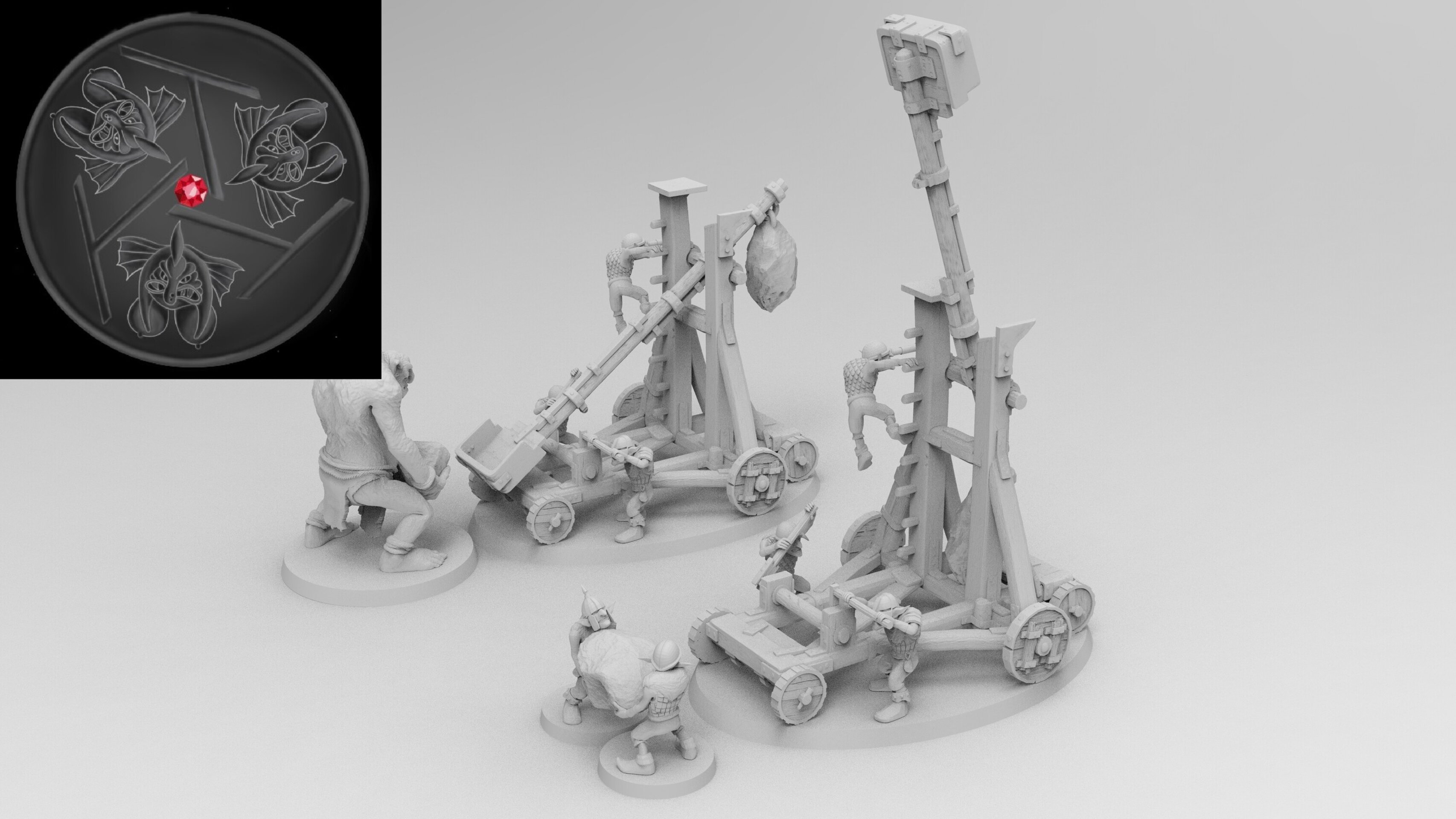 Goblin Rock Lobber (emang) orcs & goblins - wargames - resin miniatures - 28 mm - 3