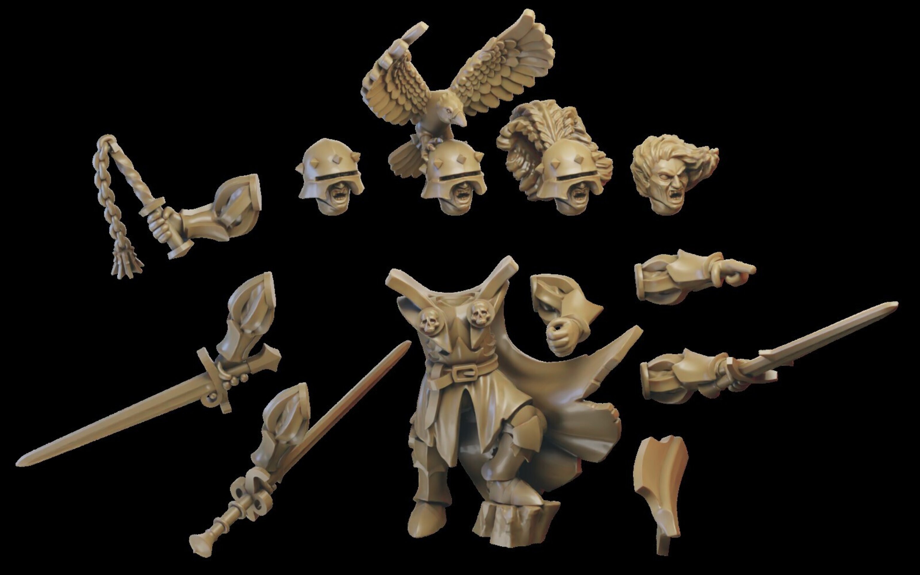 Vampire Count on foot (ilhadiel) vampire counts - resin miniatures - 28 mm - 4